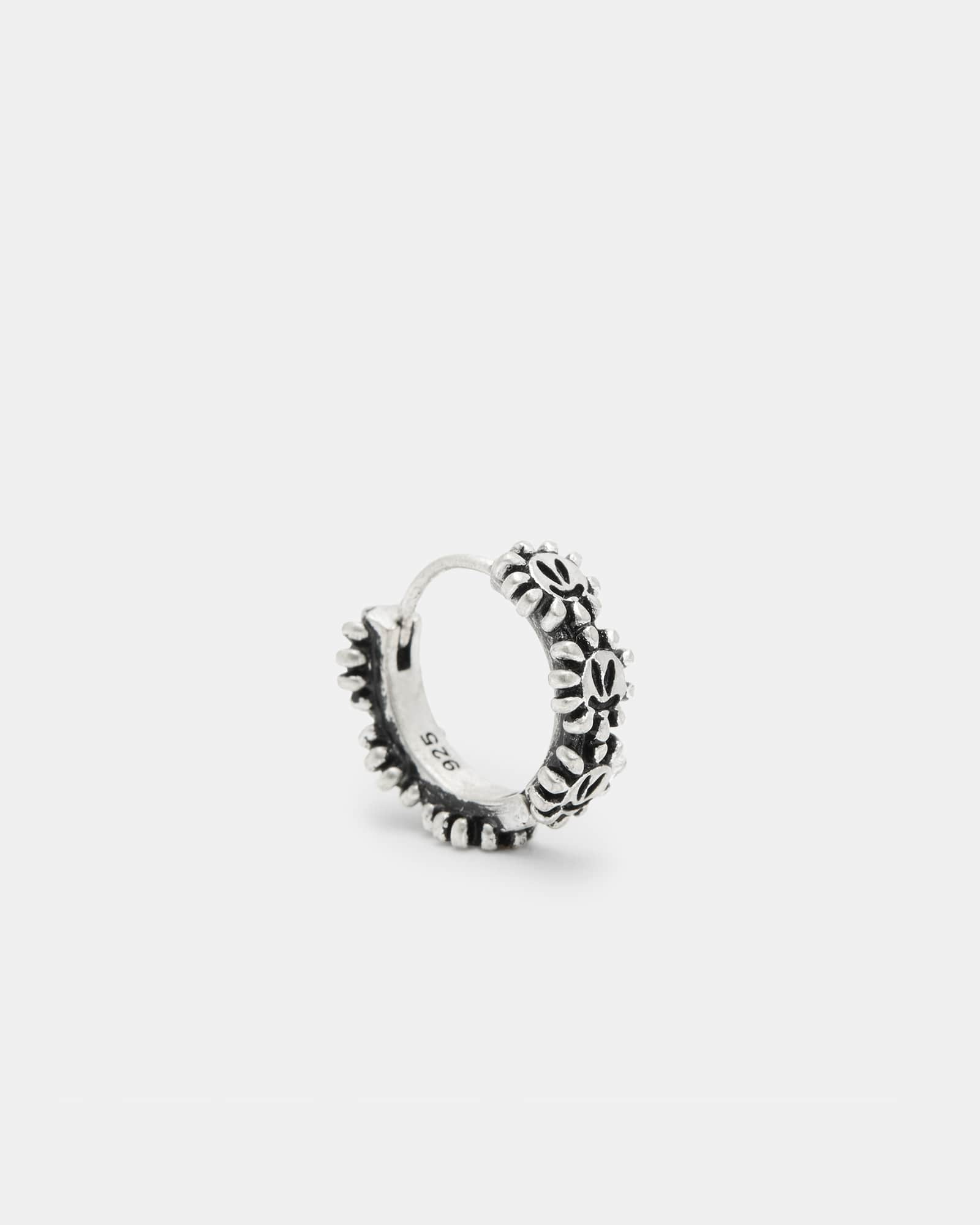 AllSaints Men's Sterling Silver Daisical Sterling Silver Hoop Earring