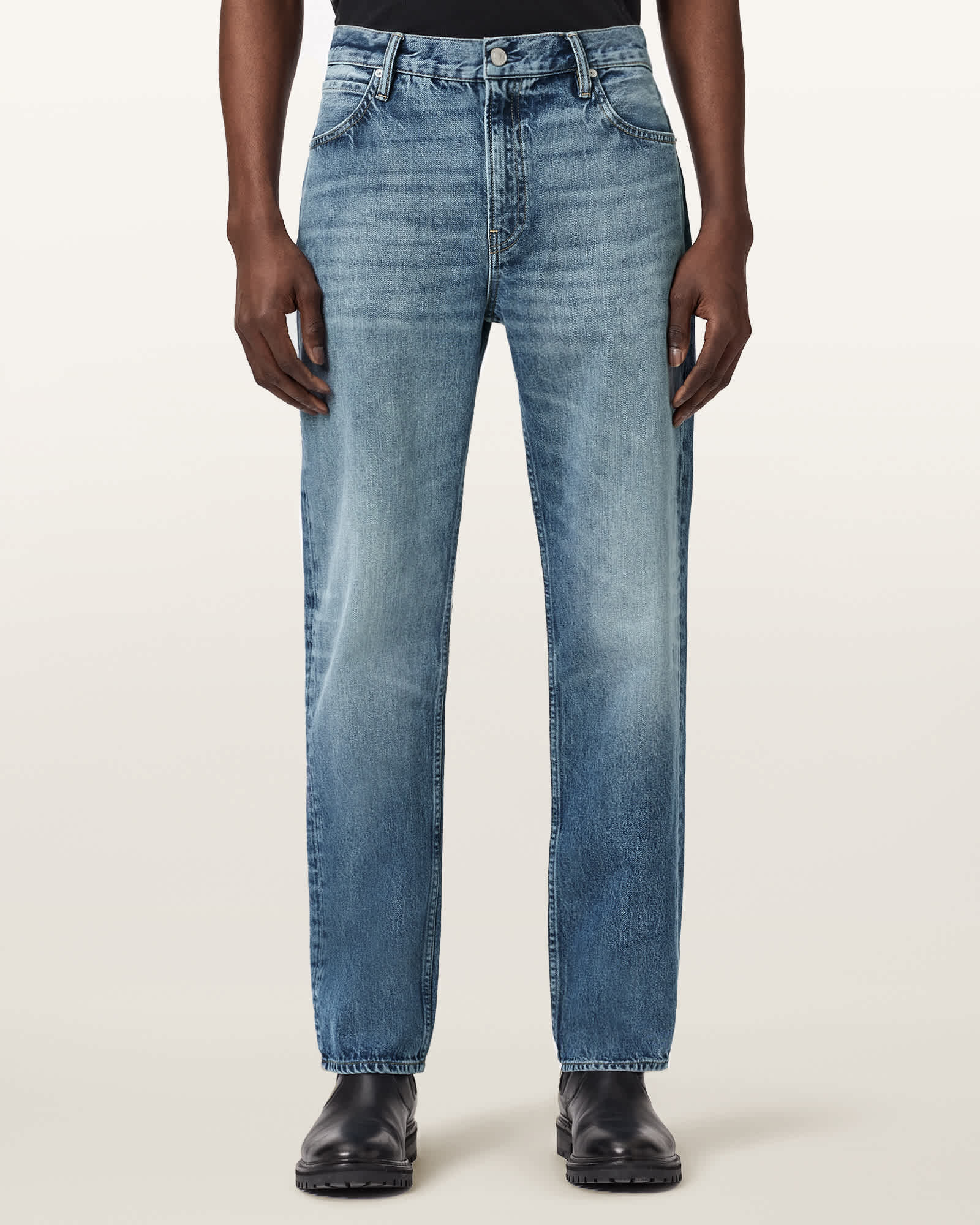 AllSaints Reid Straight Fit Denim Jeans