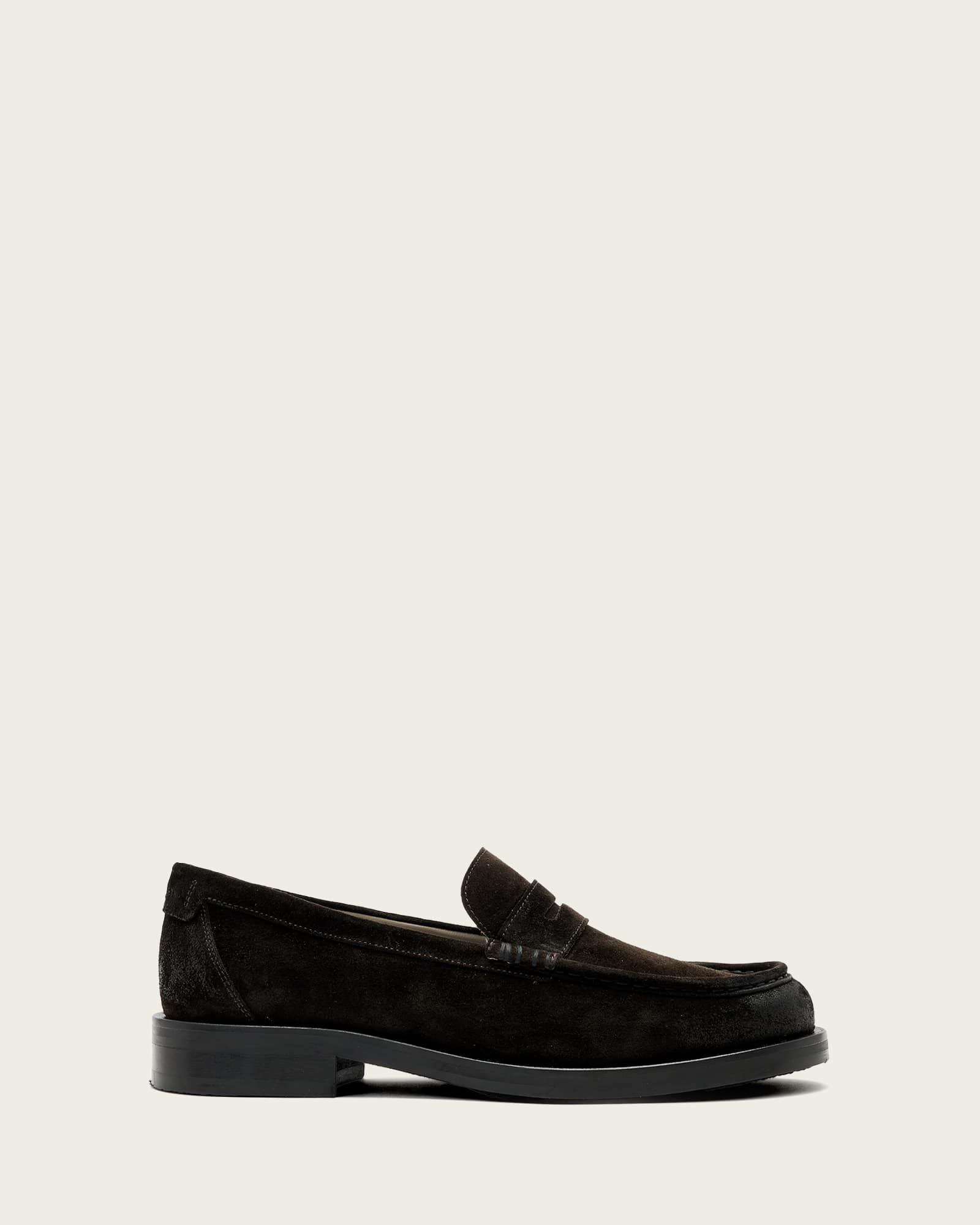 AllSaints Bloom Suede Loafers, Brown