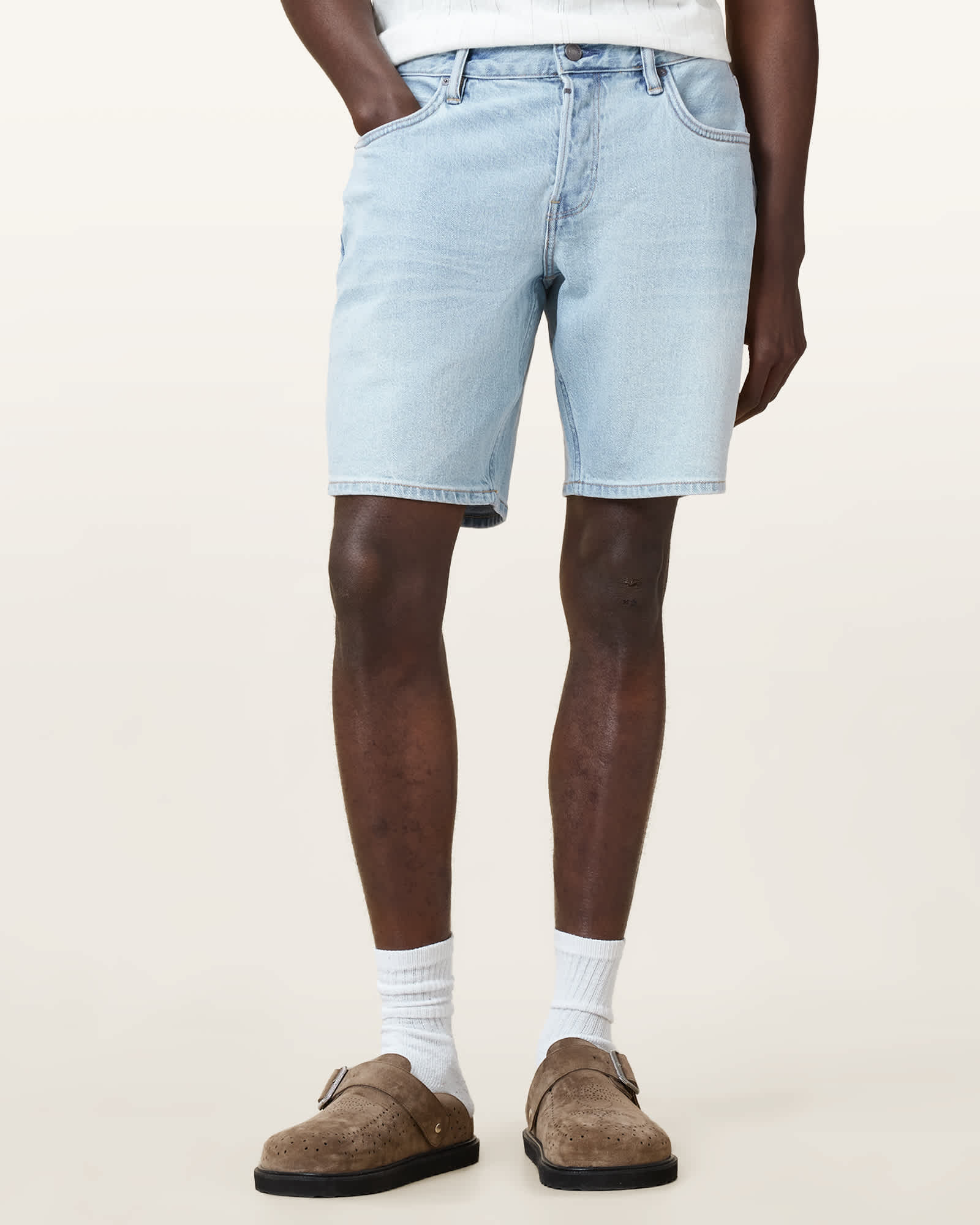 AllSaints Switch Skinny Fit Denim Shorts