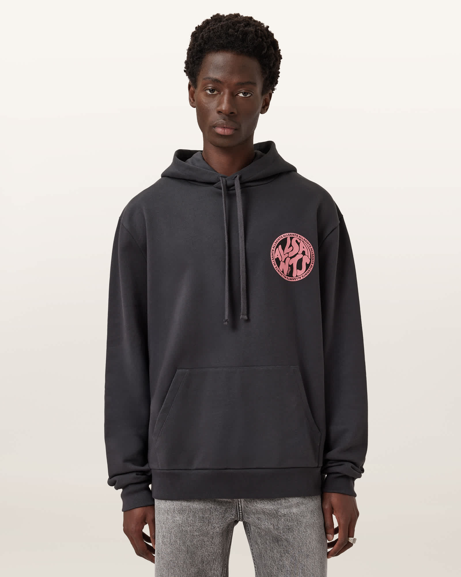 Allsaints Men's Distortion Graphic Hoodie - Size  Xs