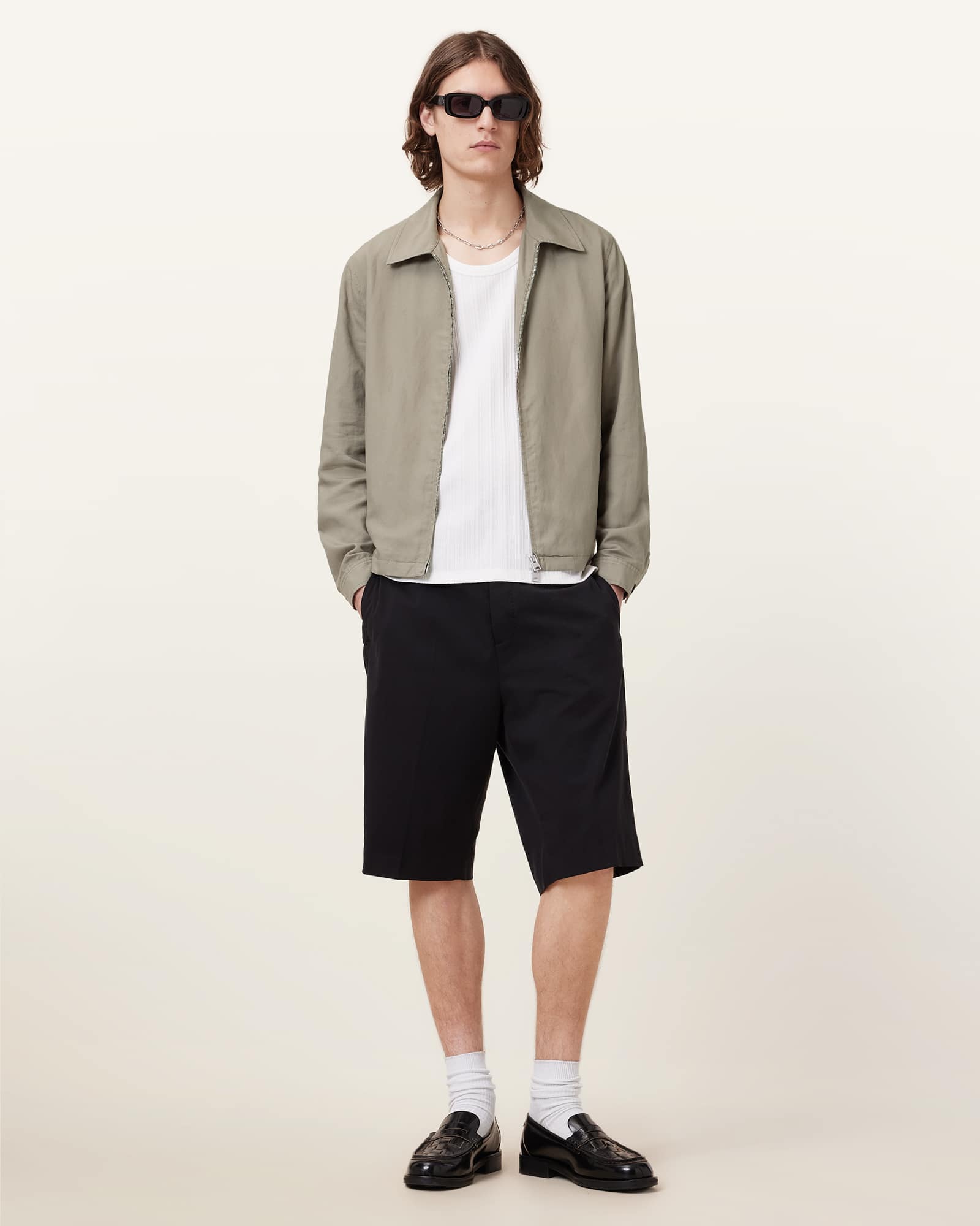 AllSaints Bradner Lightweight Jacket,, Baked Brown