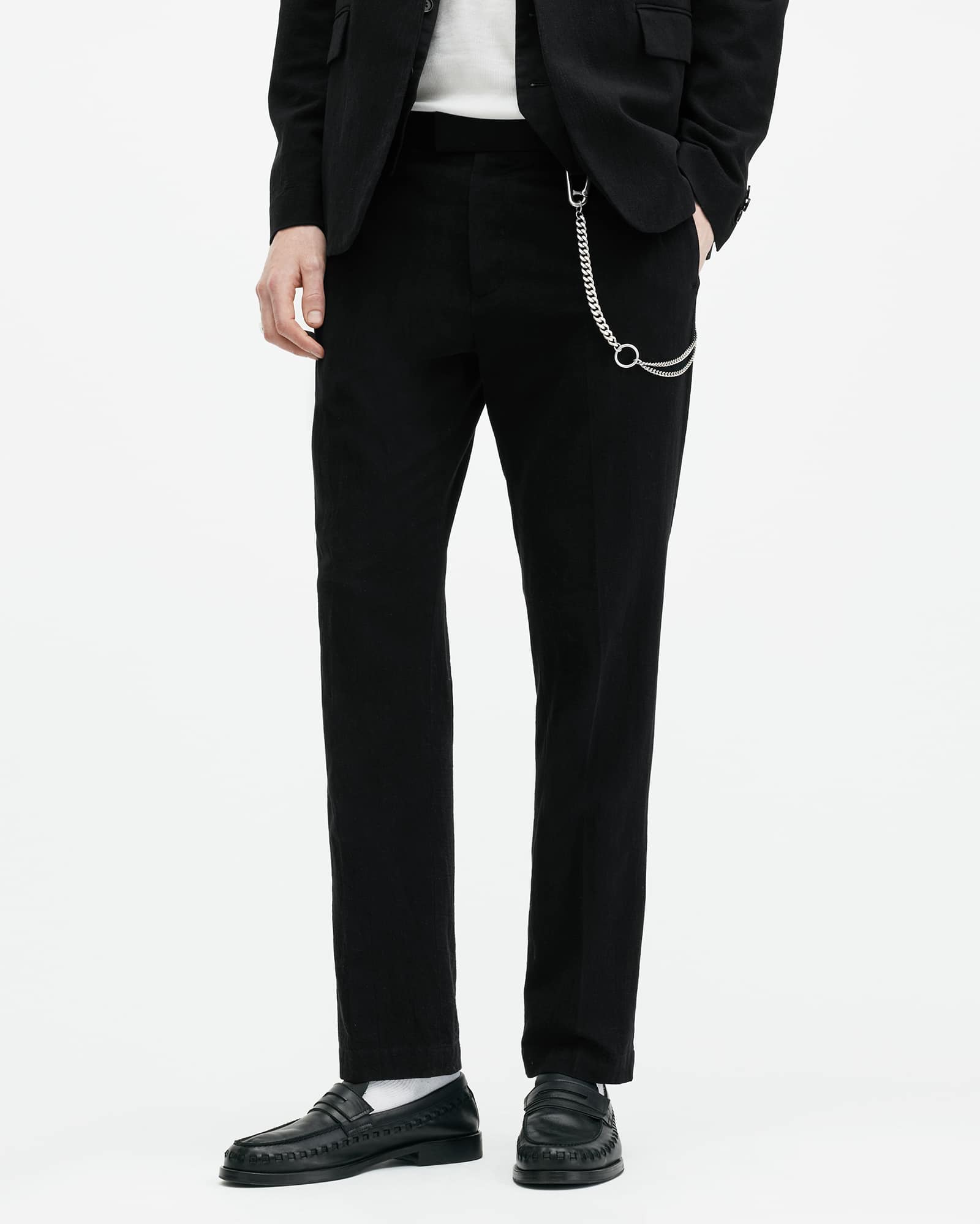 Allsaints Men's Heron Tailored Straight Leg Trousers - Size  28