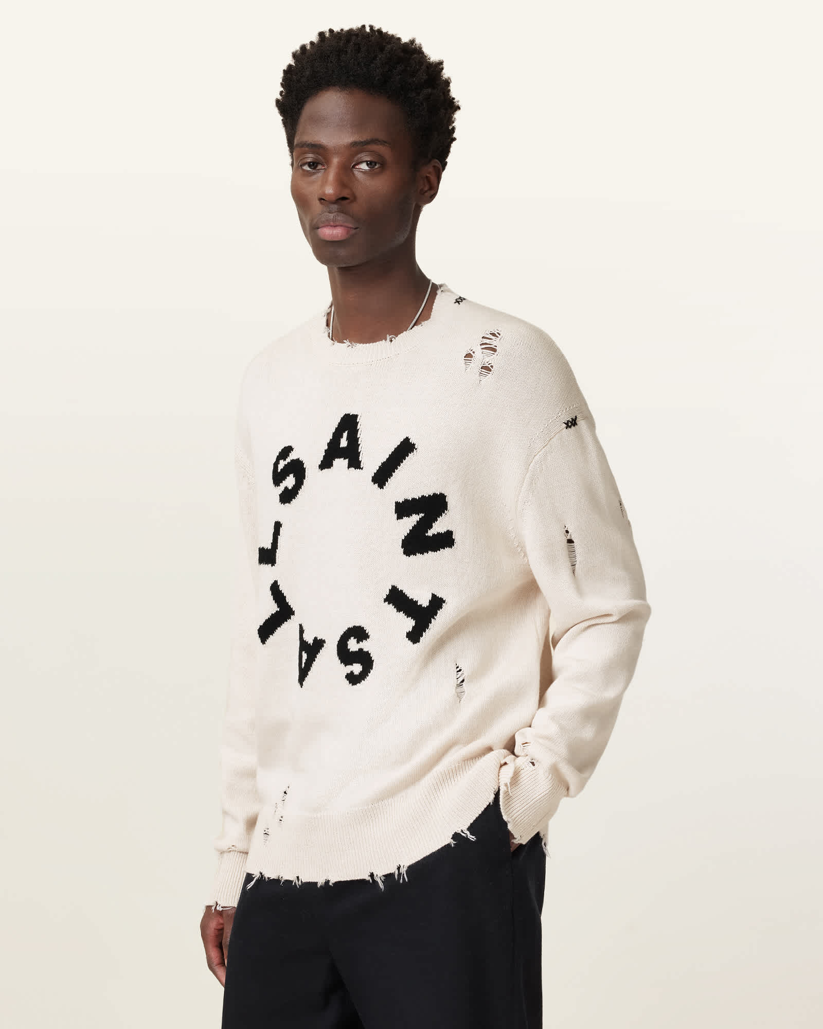 AllSaints Men's Diageo Intarsia Logo Jumper