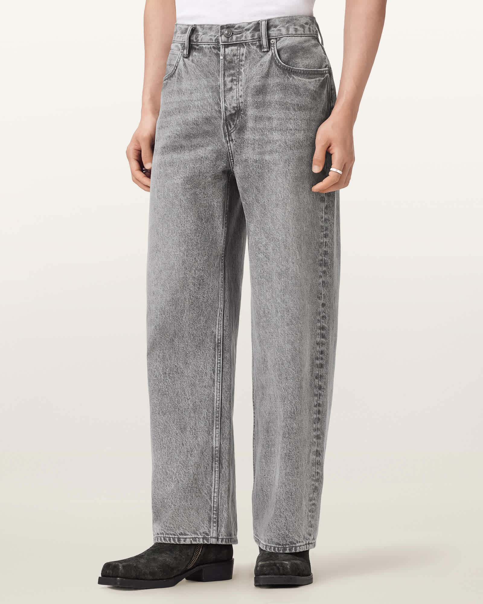 AllSaints Lenny Wide Leg Denim Jeans