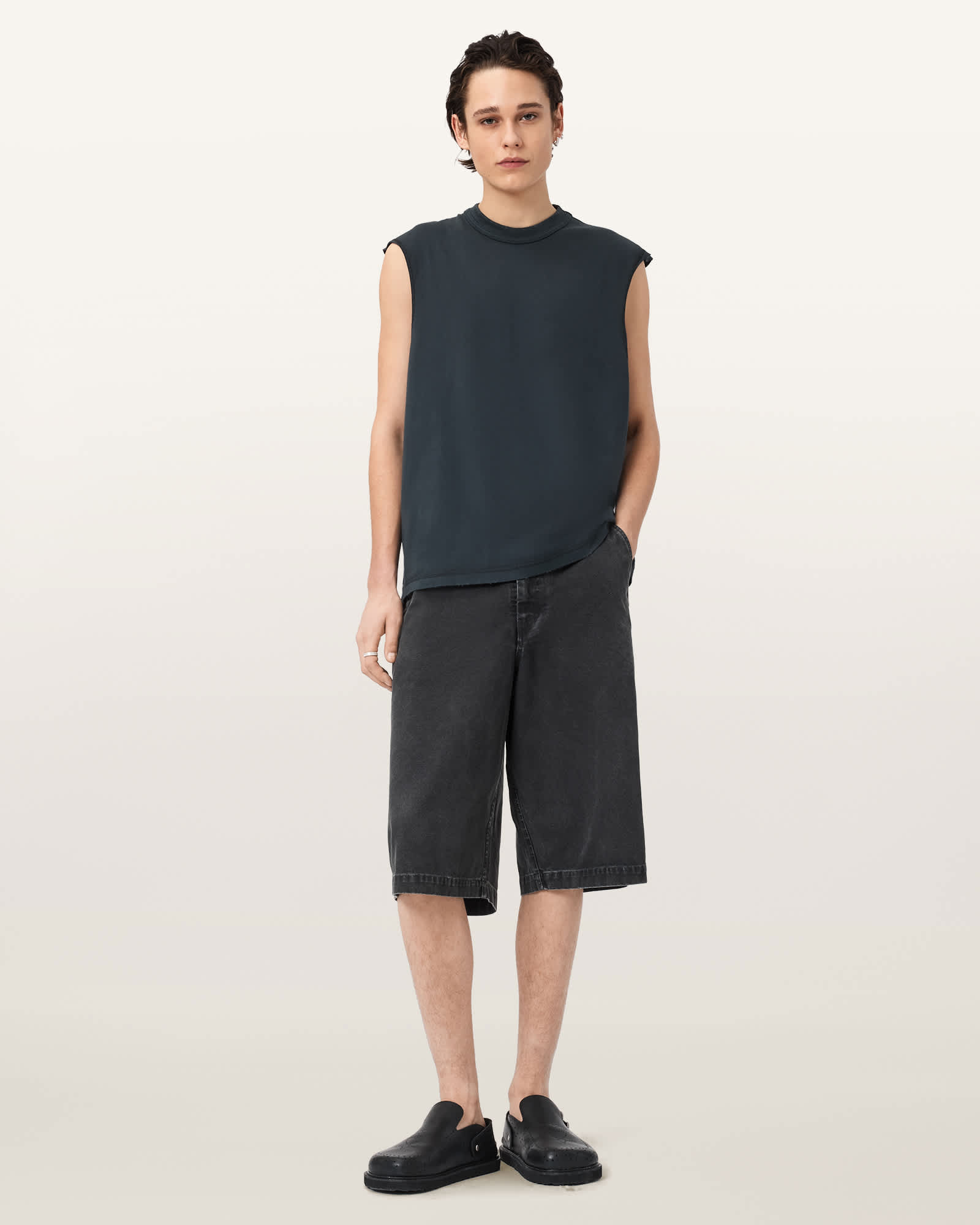 AllSaints Cotton Cole Sleeveless Crew Neck T-Shirt, Size: S
