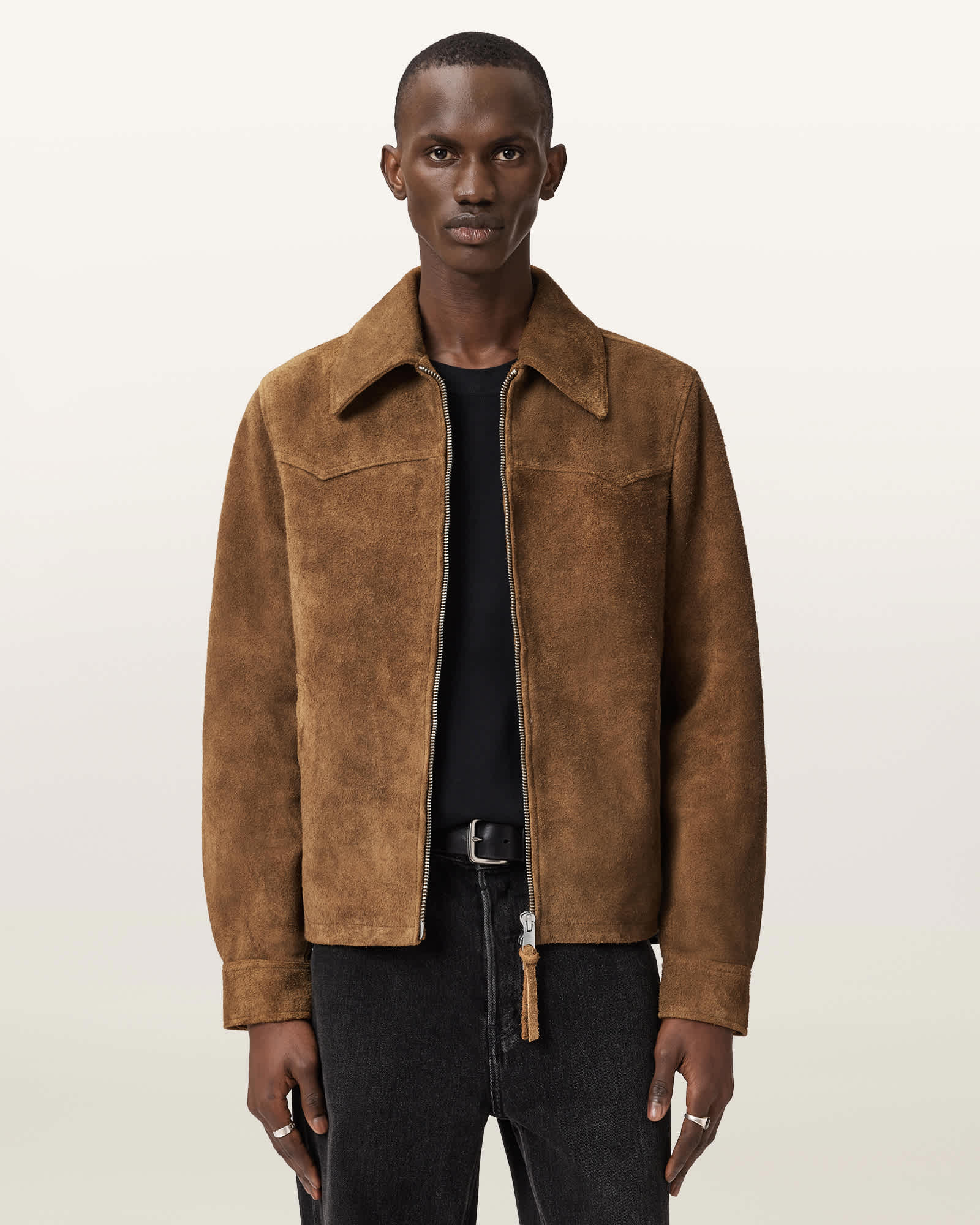 AllSaints Dellcot Suede Jacket,, Brown
