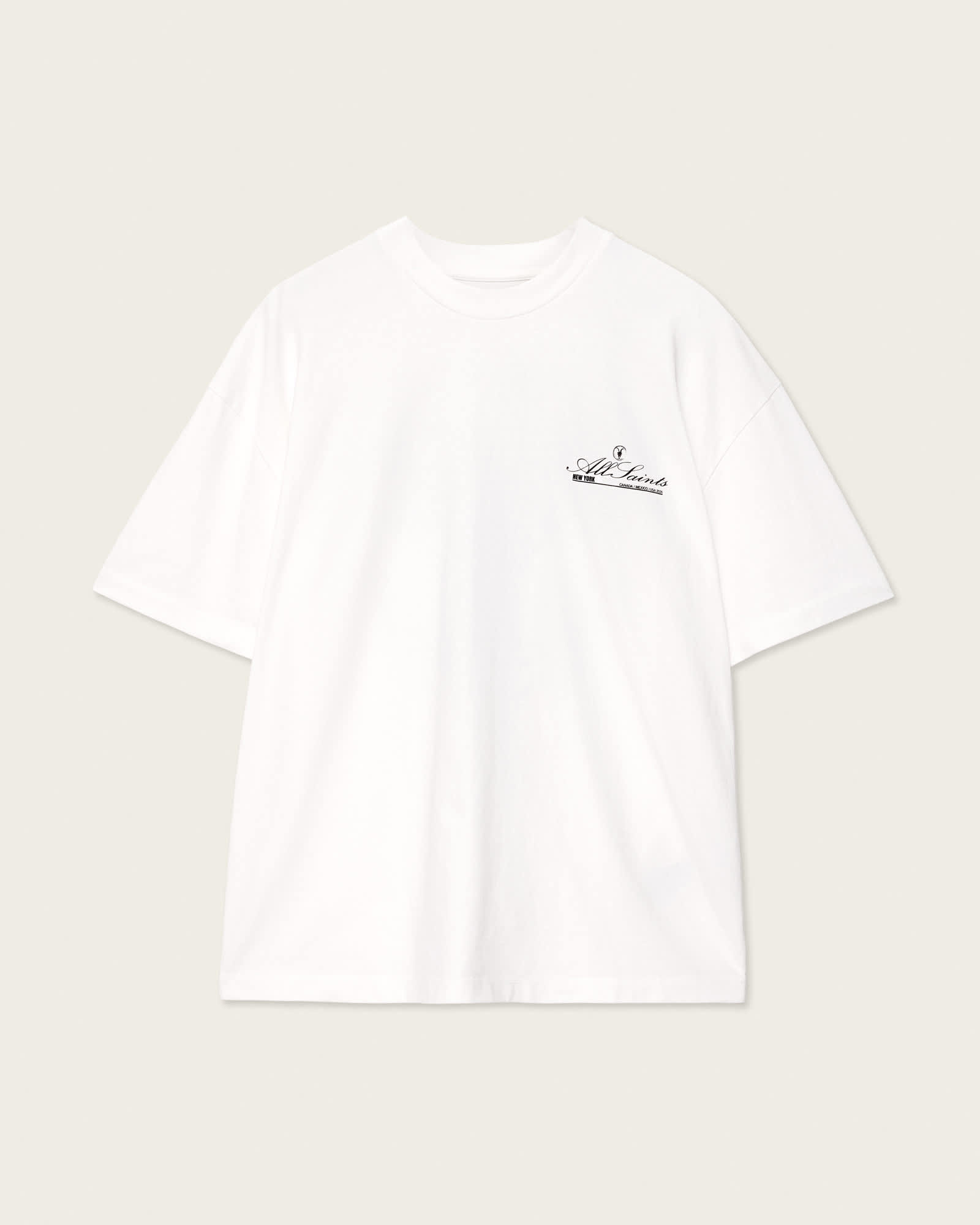 AllSaints Skullcup New York Oversized Soccer T-Shirt