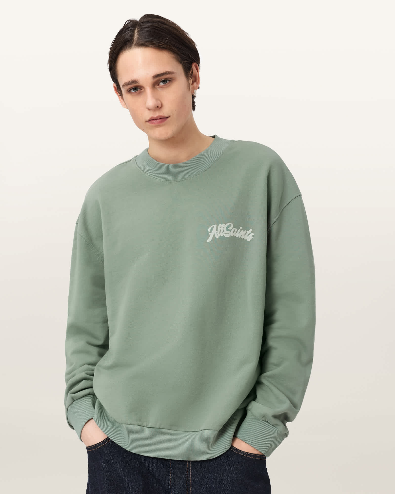 AllSaints Cotton Odyssey Crew Neck Sweatshirt, Size: XS