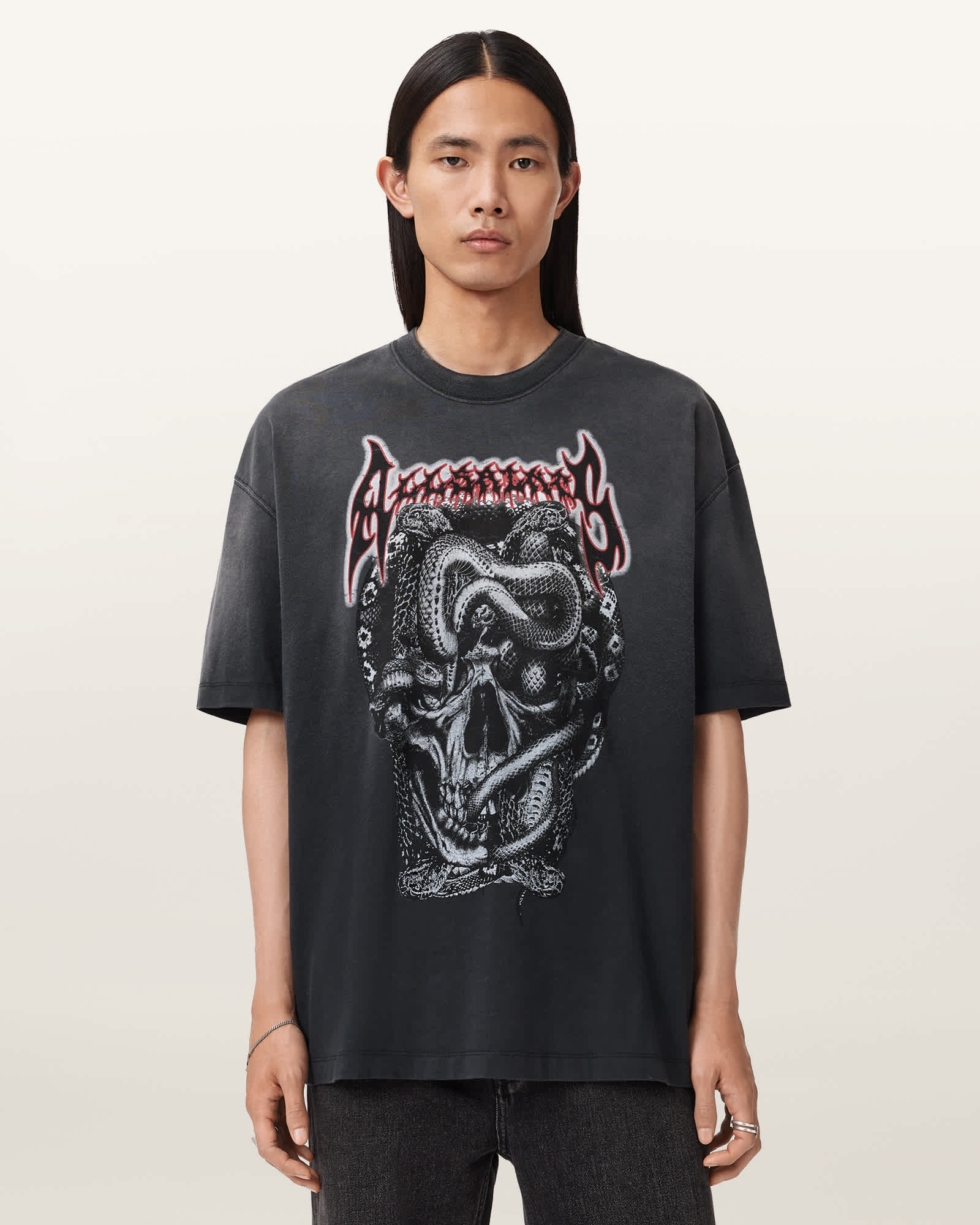 Allsaints Men's Constrict Oversized Graphic T-Shirt - Size  Xxl