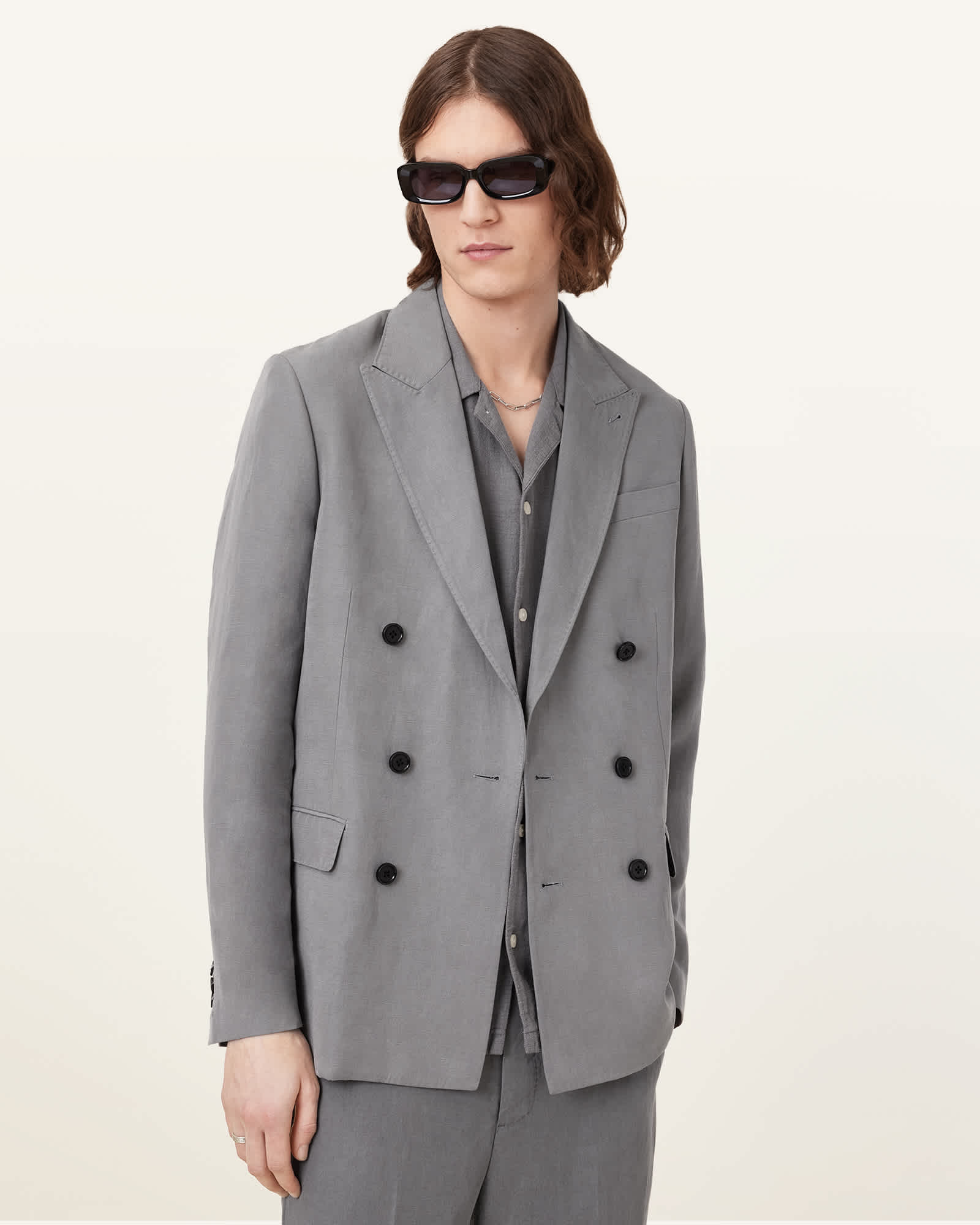 AllSaints Orpheus Double Breasted Relaxed Blazer