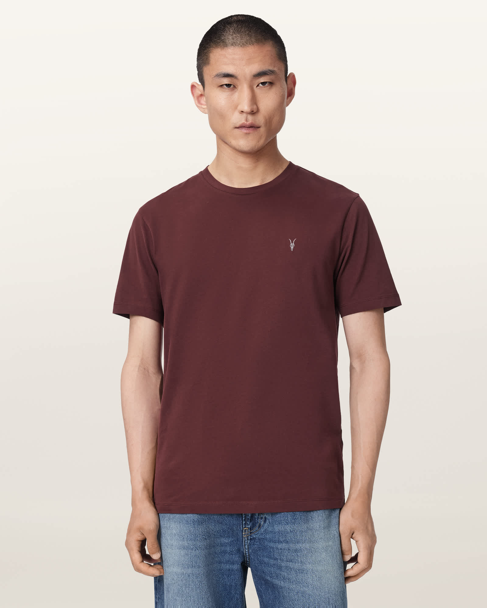 Allsaints Men's Woodrose/Red/Black Brace Brushed Cotton T-Shirts 3 Pack - Size  L