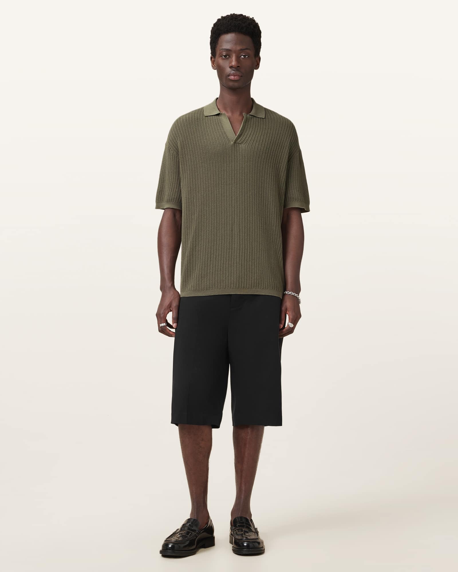 Allsaints Men's Thoma Short Sleeve Polo Shirt - Size  Xxl