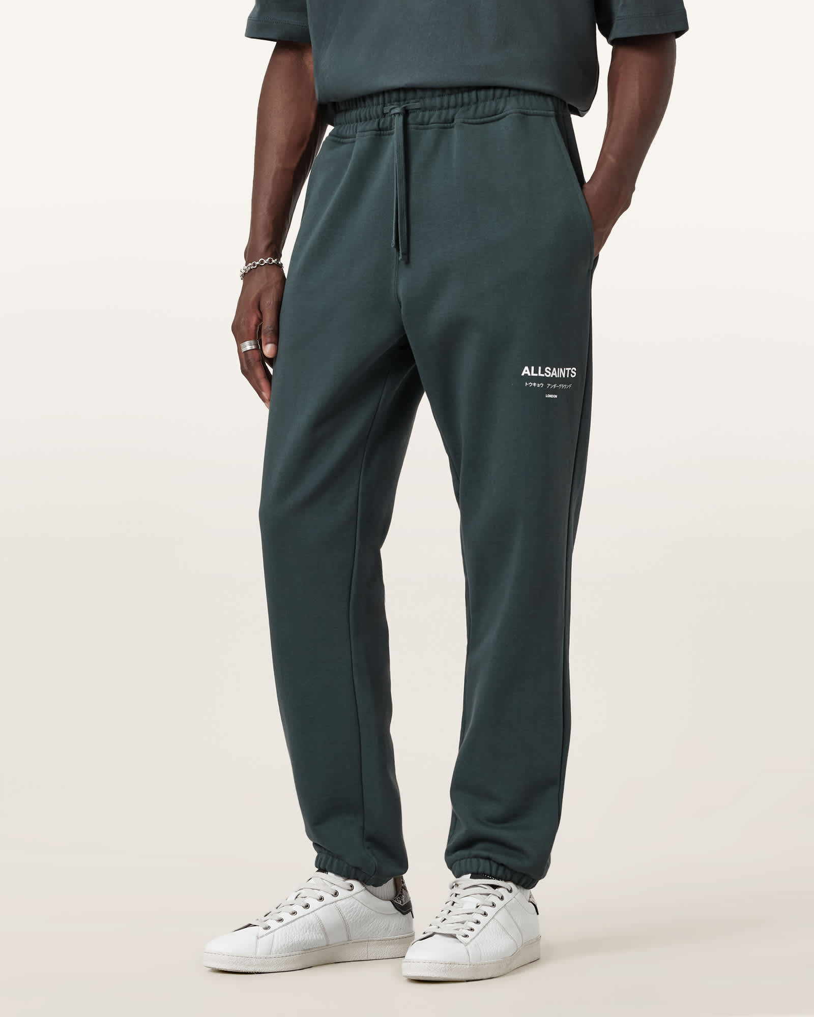 AllSaints Cotton Underground Relaxed Fit Logo Sweatpants, Size: M
