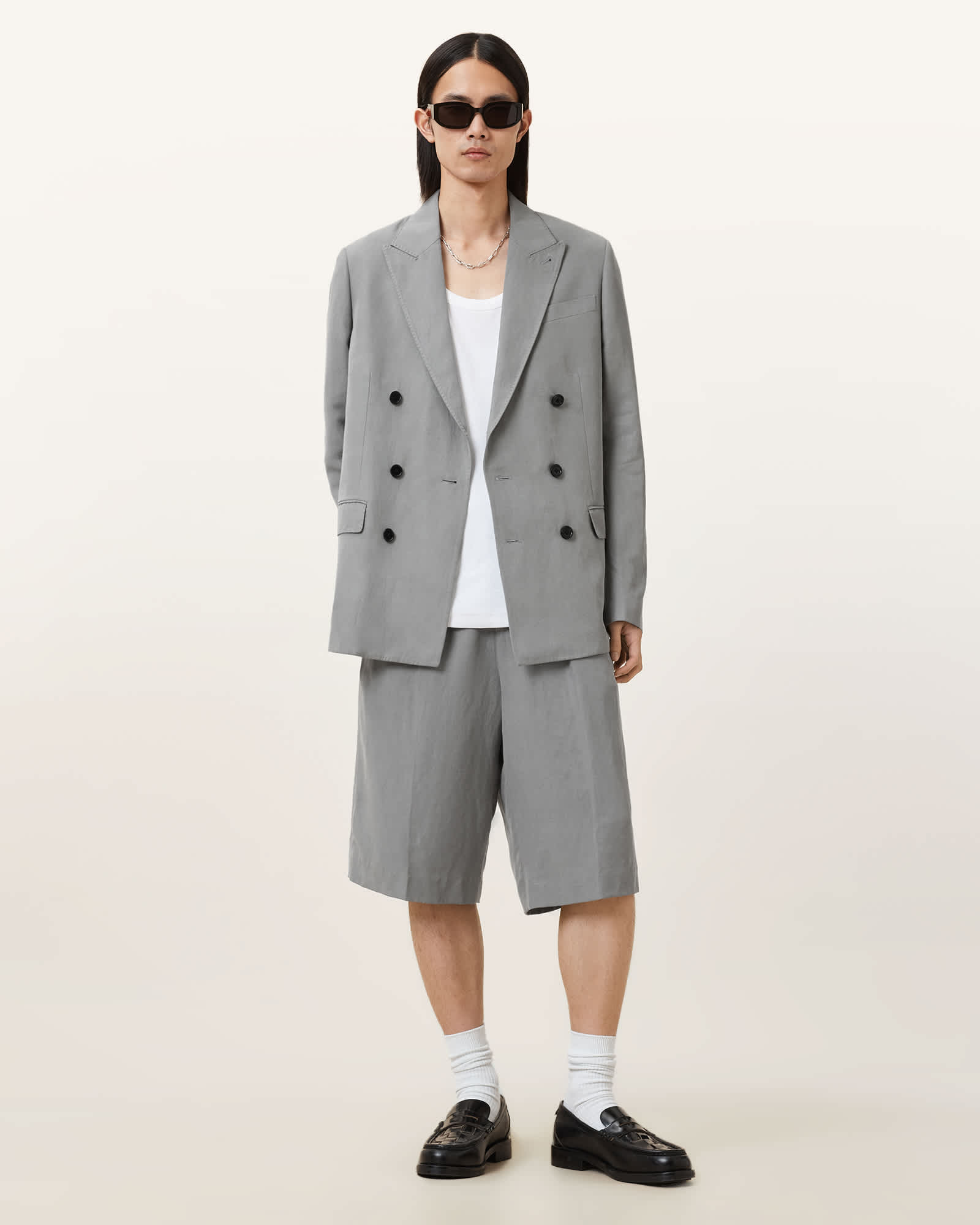AllSaints Orpheus Relaxed Fit Tailored Shorts