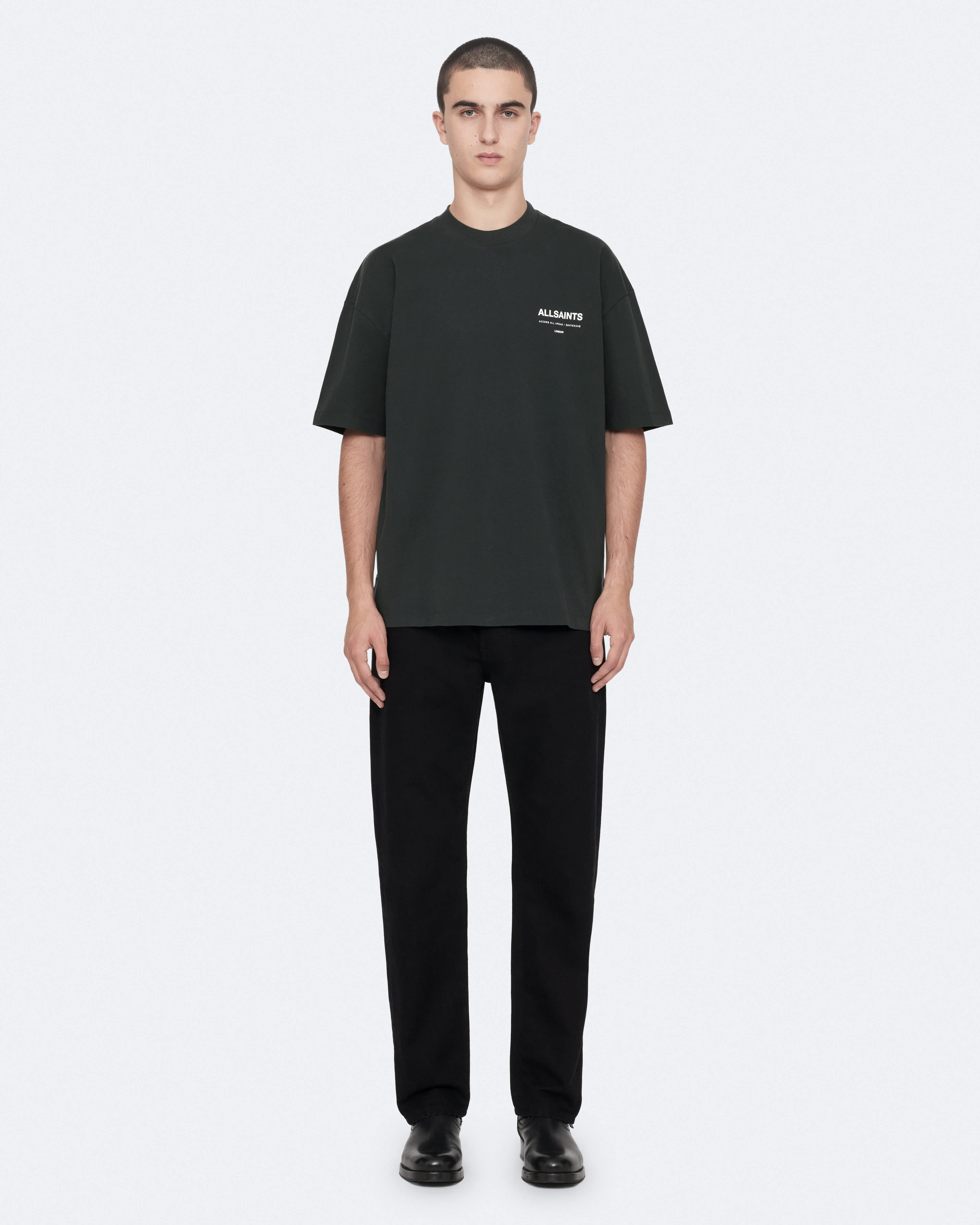 AllSaints Backstage Short Sleeve Oversized Graphic T-Shirt
