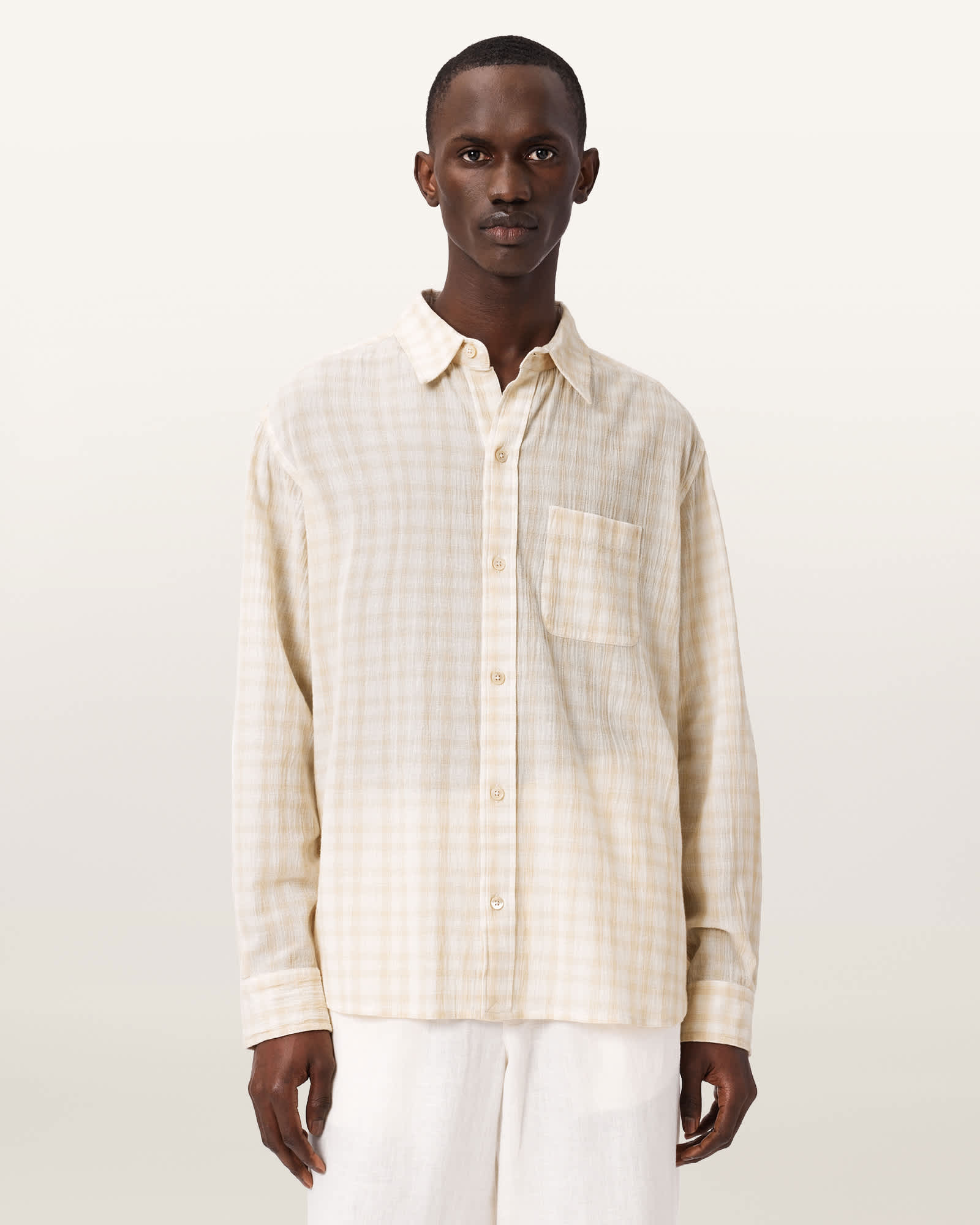AllSaints Cotton Toya Oversized Long Sleeve Cotton Shirt, Size: M