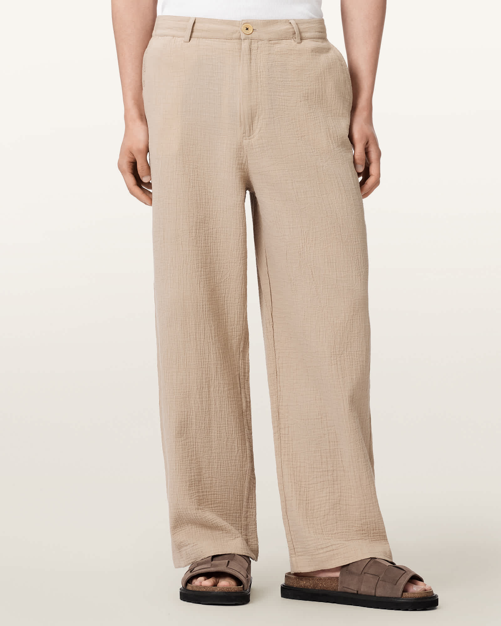 AllSaints Cotton Taiko Loose Fit Trousers, Size: 36