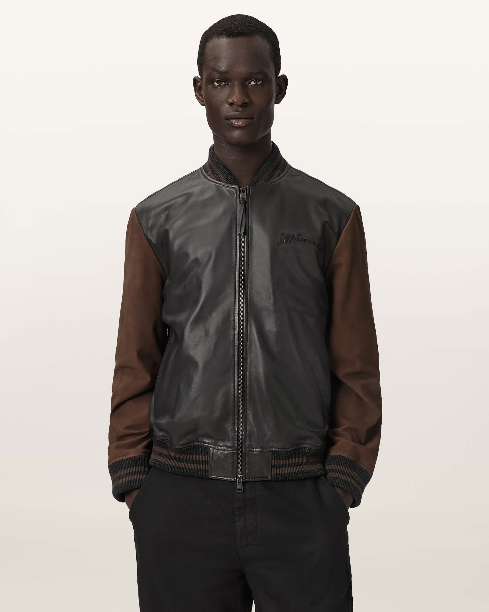 AllSaints Men’s Blanco Bomber Jacket, Size: L