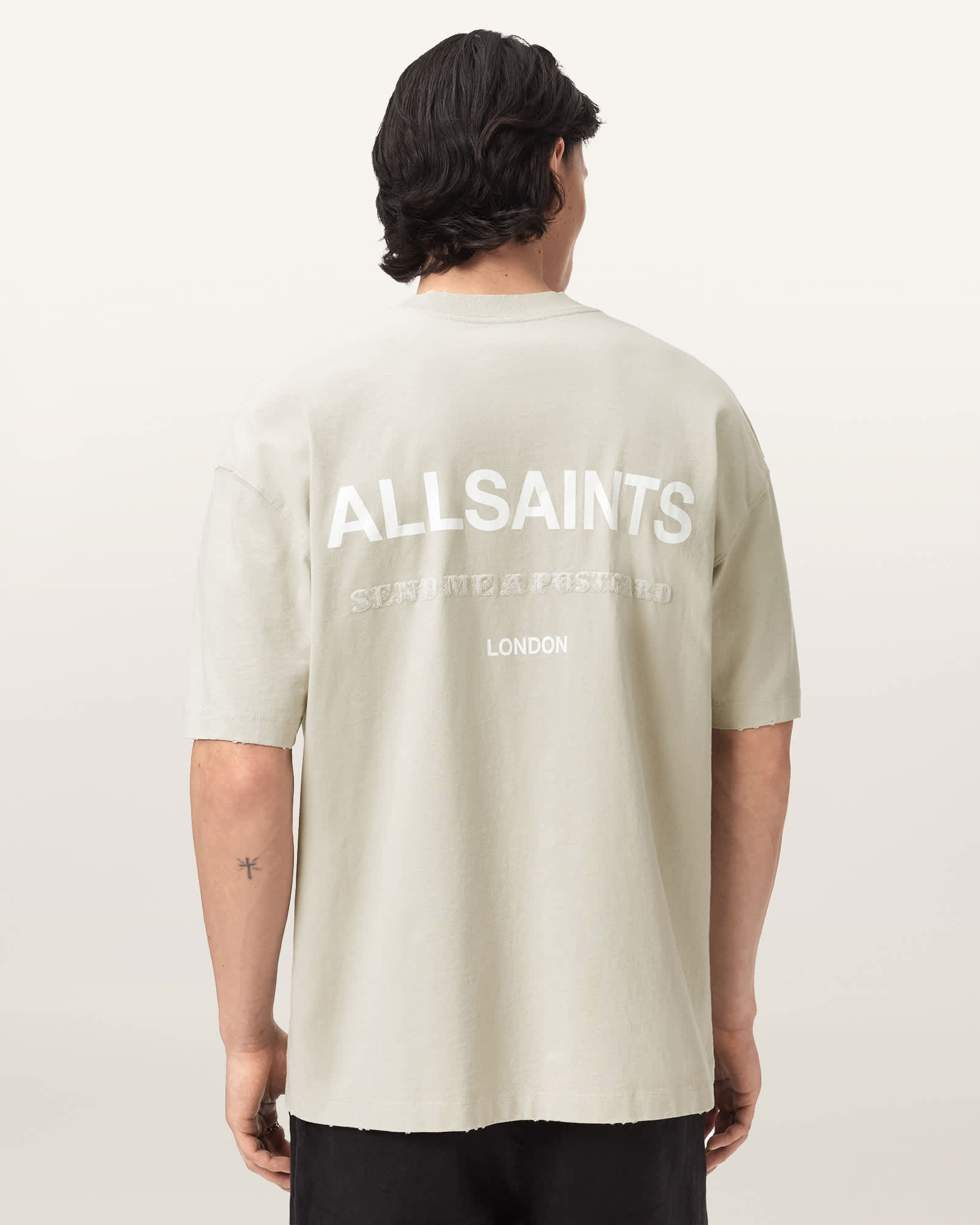 AllSaints Cotton Dreamer Short Sleeve Oversized Graphic T-Shirt, Size: S