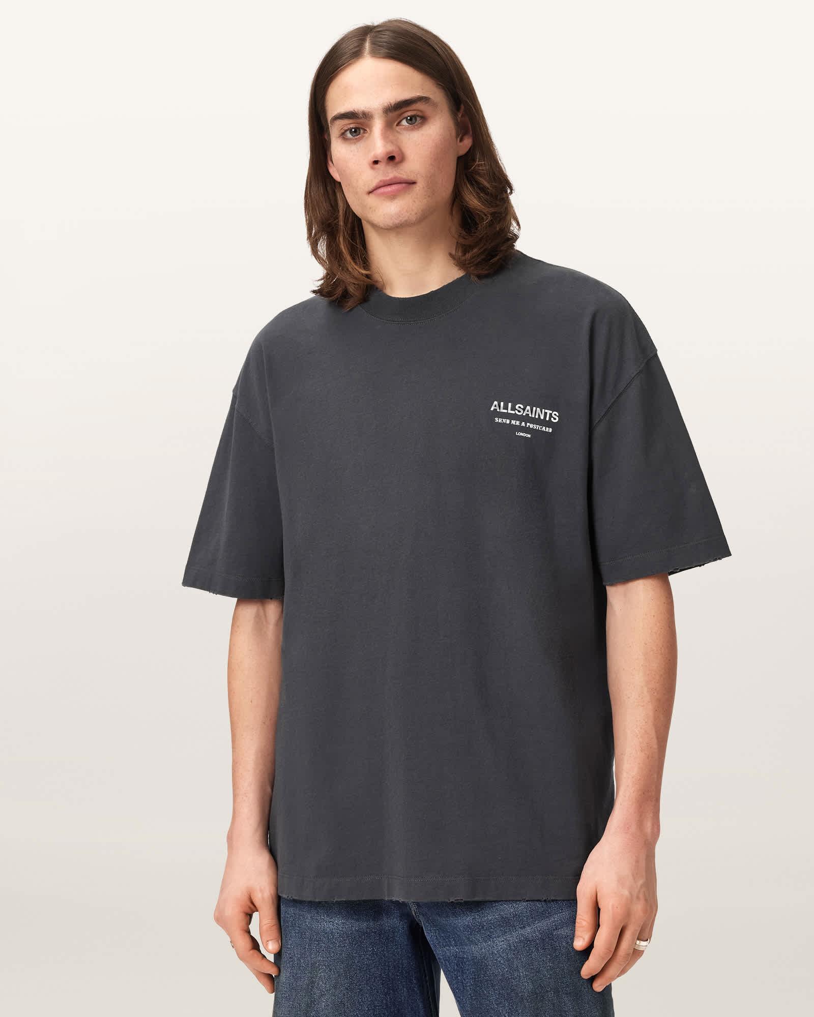 Allsaints Men's Dreamer Short Sleeve Oversized Graphic T-Shirt - Size  Xs