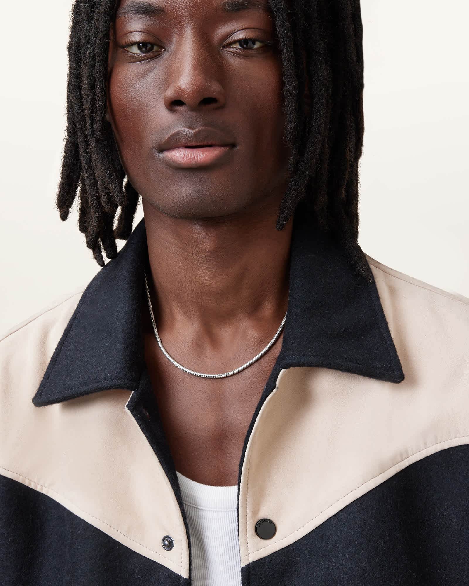 AllSaints Men's Brass Lazlo Snake Chain Necklace, Size: One Size