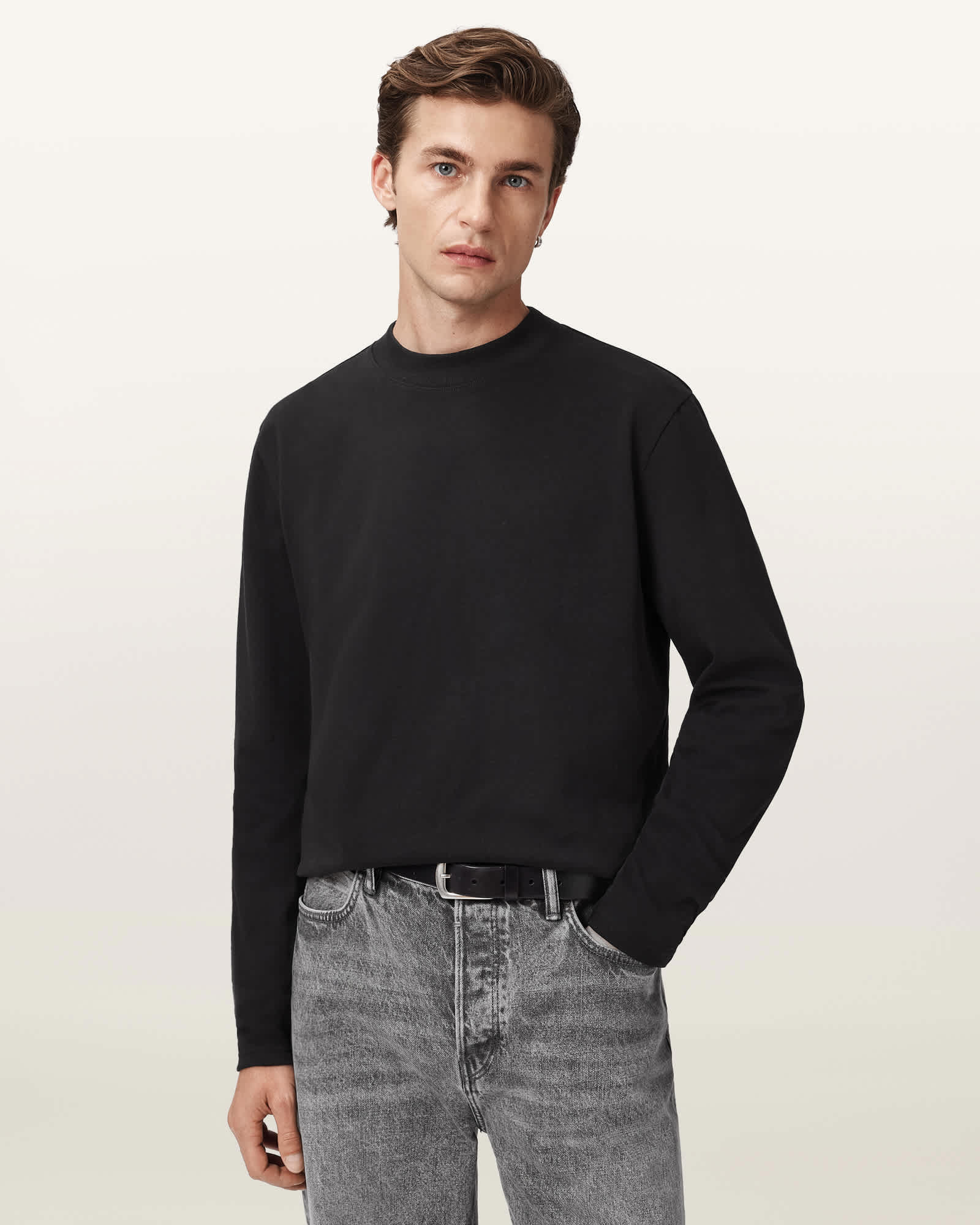Allsaints Men's Nero Long Sleeve T-Shirt - Size  S