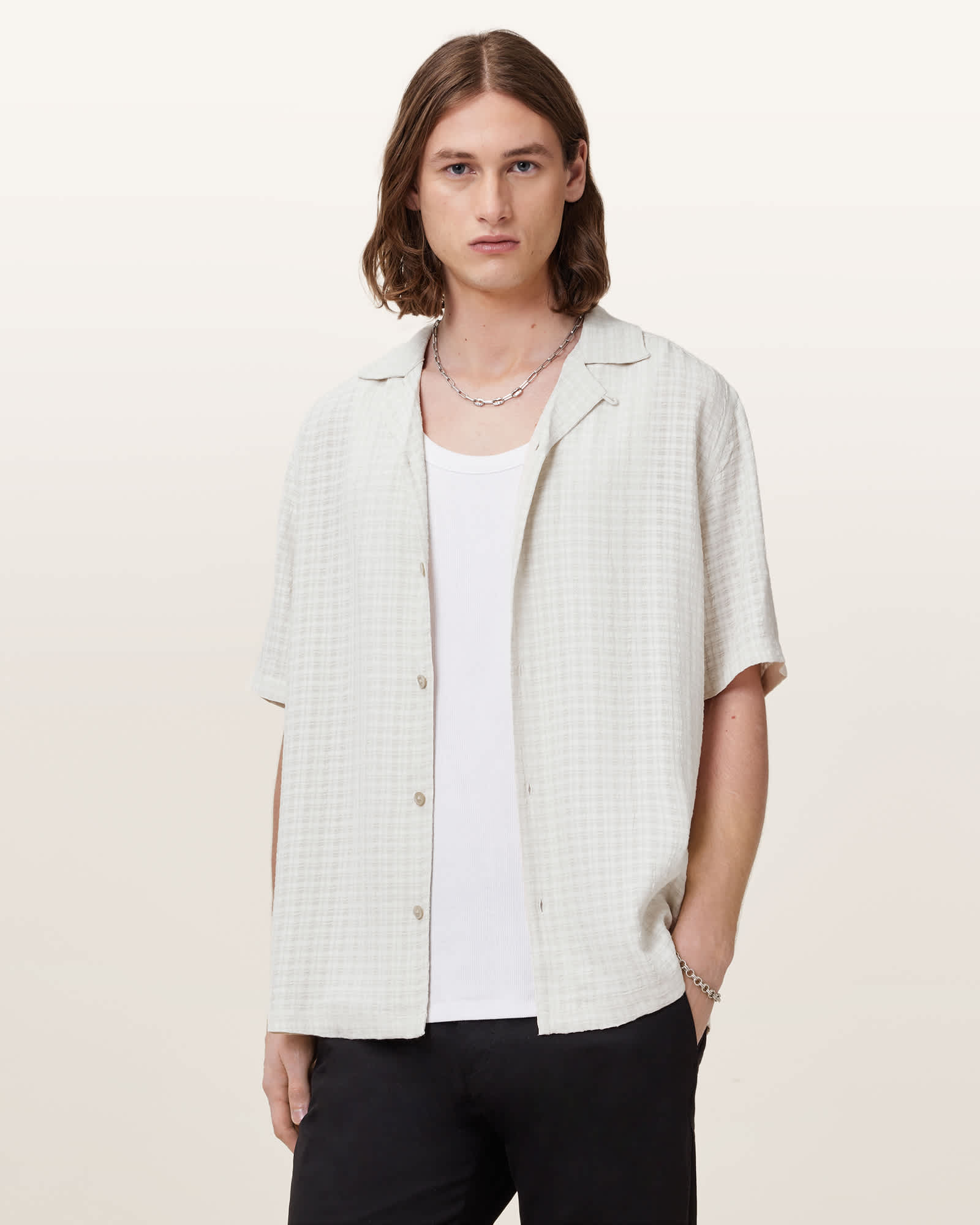 AllSaints Madin Relaxed Fit Textured Shirt