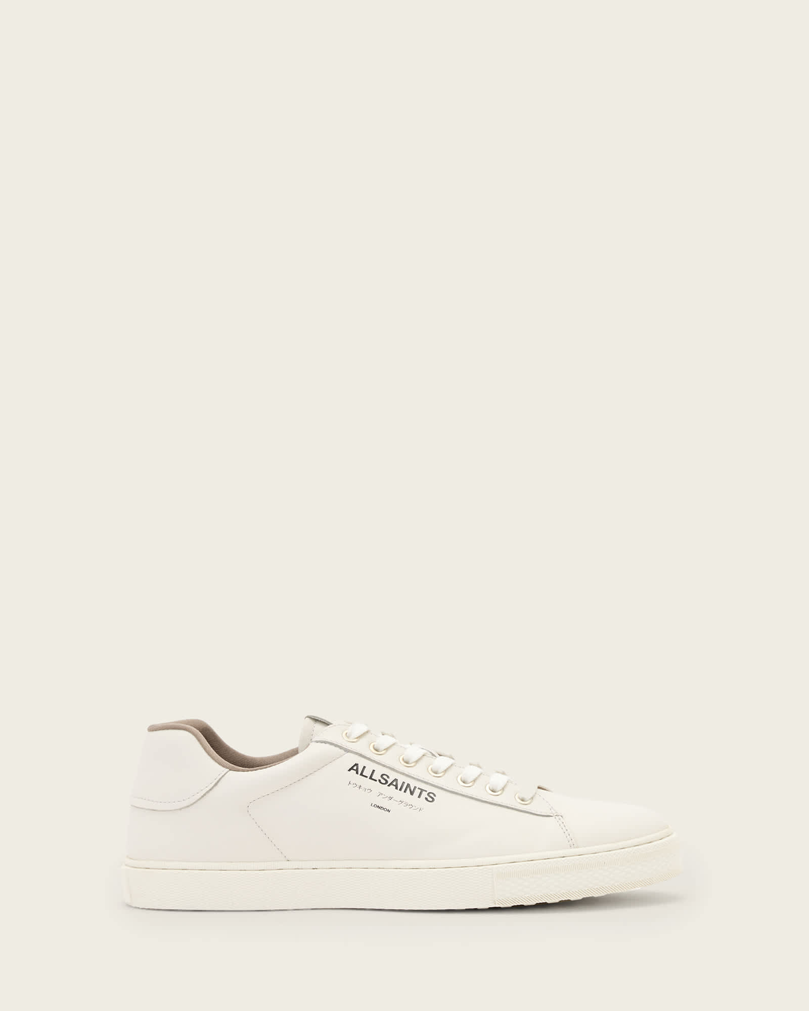 AllSaints Leather Underground Leather Low Top Trainers, Size: UK 11/US 12/EU 45