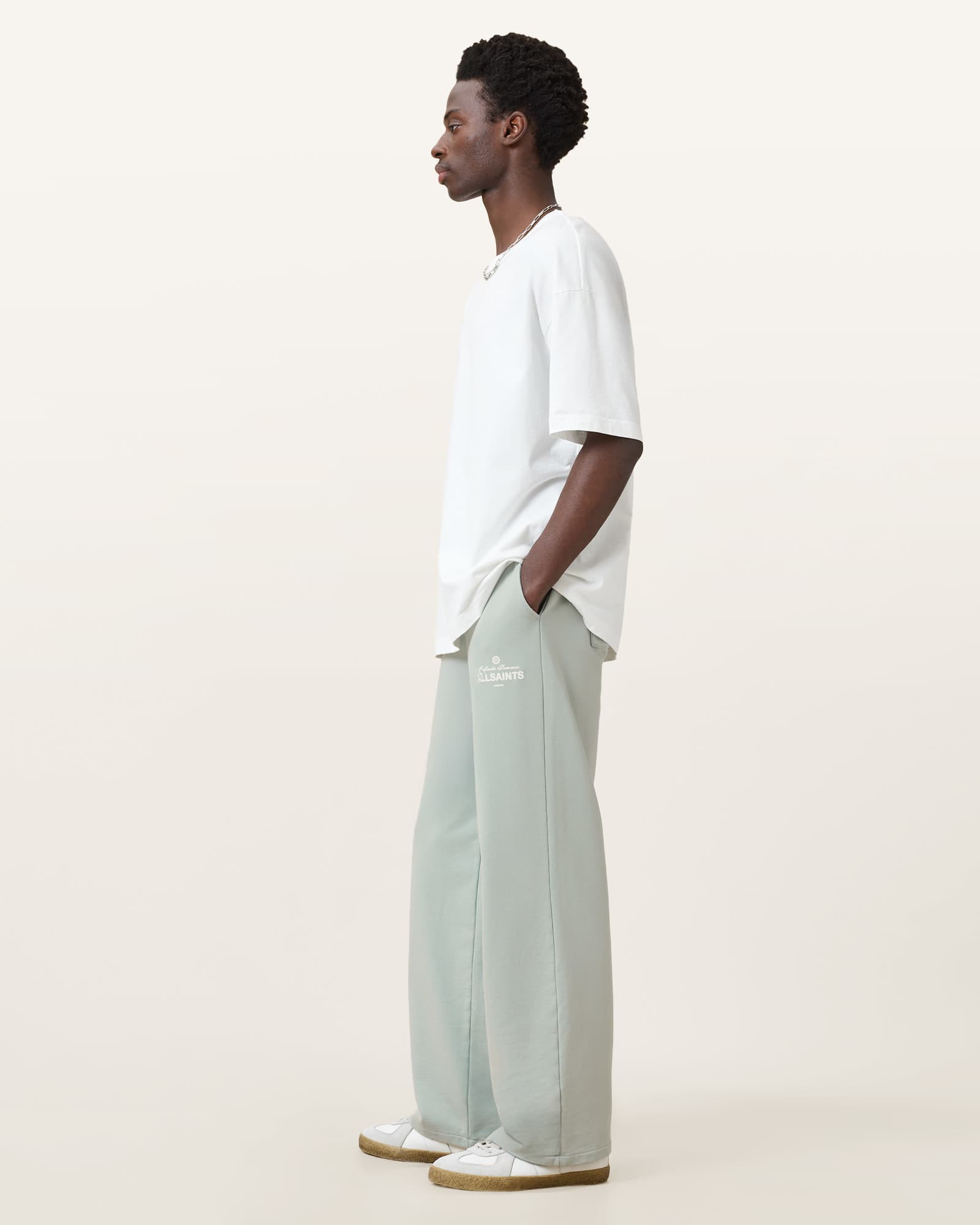 AllSaints Soleil Straight-Leg Joggers,, Slate Green