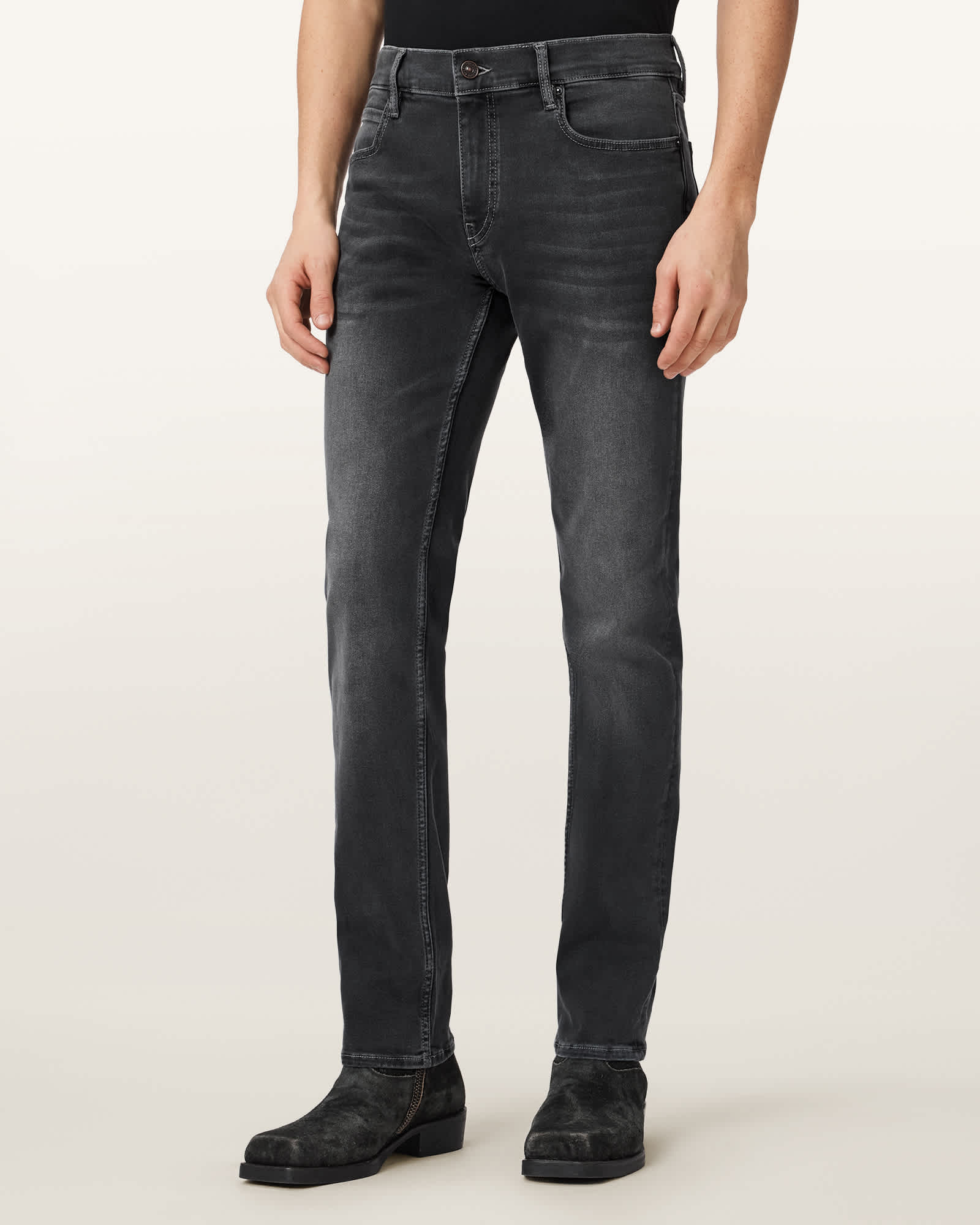Allsaints Men's Black Sid Denim Ultra Jeans - Size  36/L30
