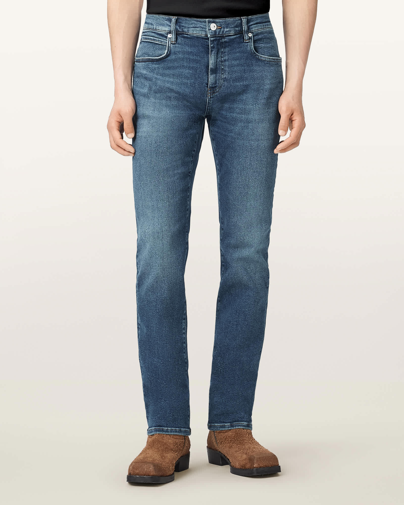 Allsaints Men's Blue Sid Skinny Denim Ultra Jeans - Size  33/L30