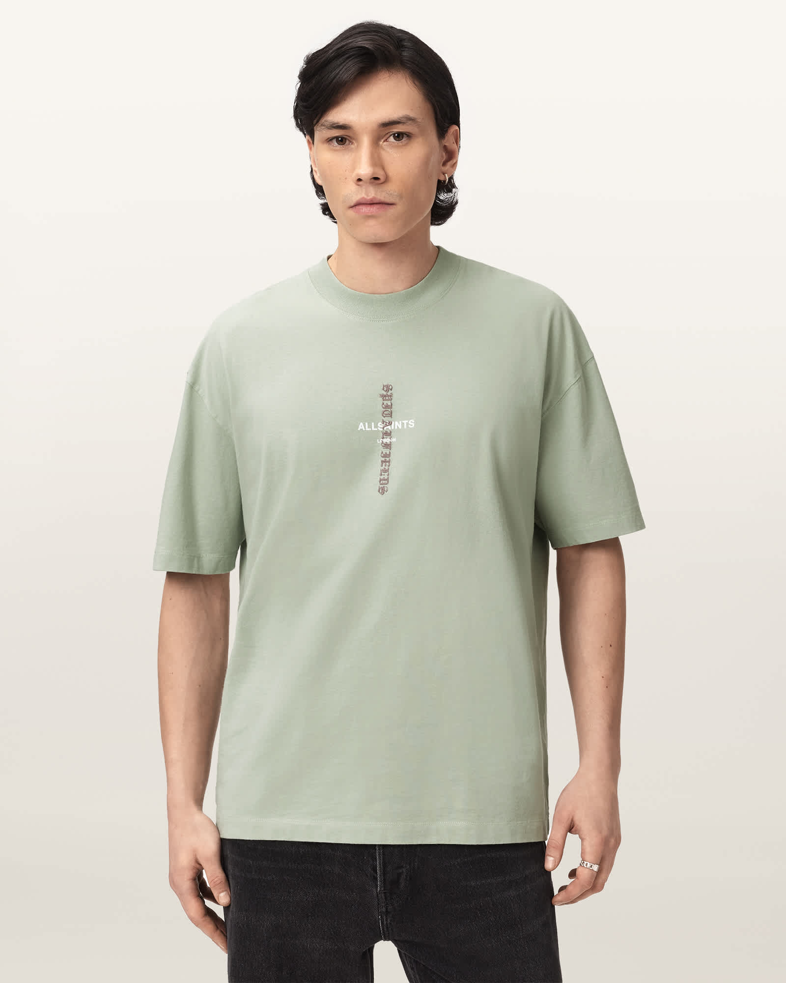 AllSaints Knox Short Sleeve T-Shirt, Green