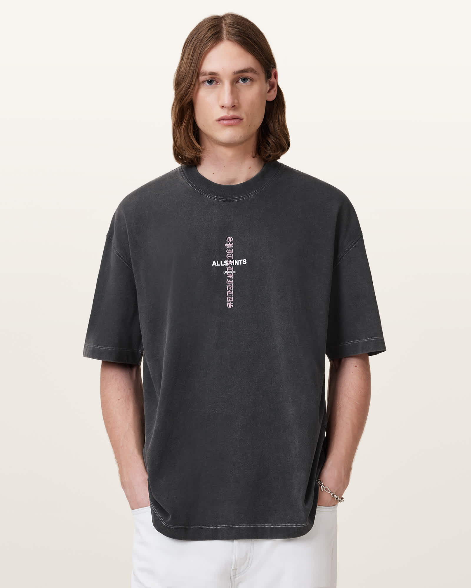 AllSaints Knox Short Sleeve Faded T-Shirt