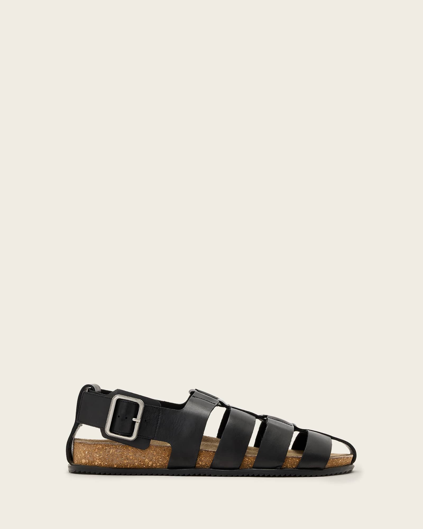 AllSaints Leather Randal Ring Leather Sandals, Size: UK 12/US 13/EU 46