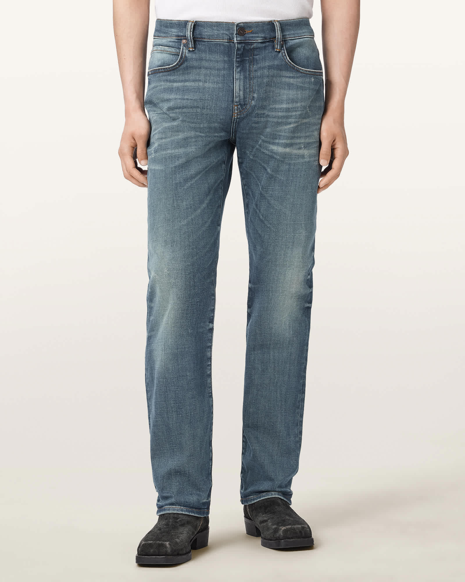 AllSaints Cotton Sid Skinny Fit Denim Jeans, Size: 28/L30