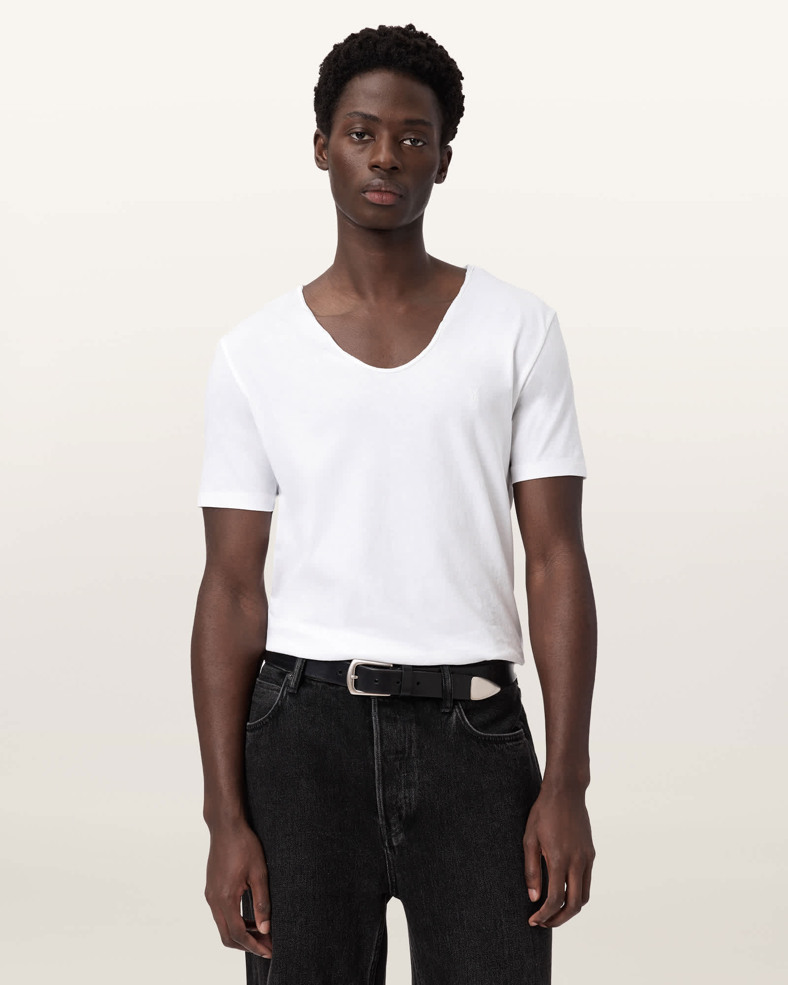 Allsaints Men's Tonic Scoop Neck Slim Ramskull T-Shirt - Size  Xxl