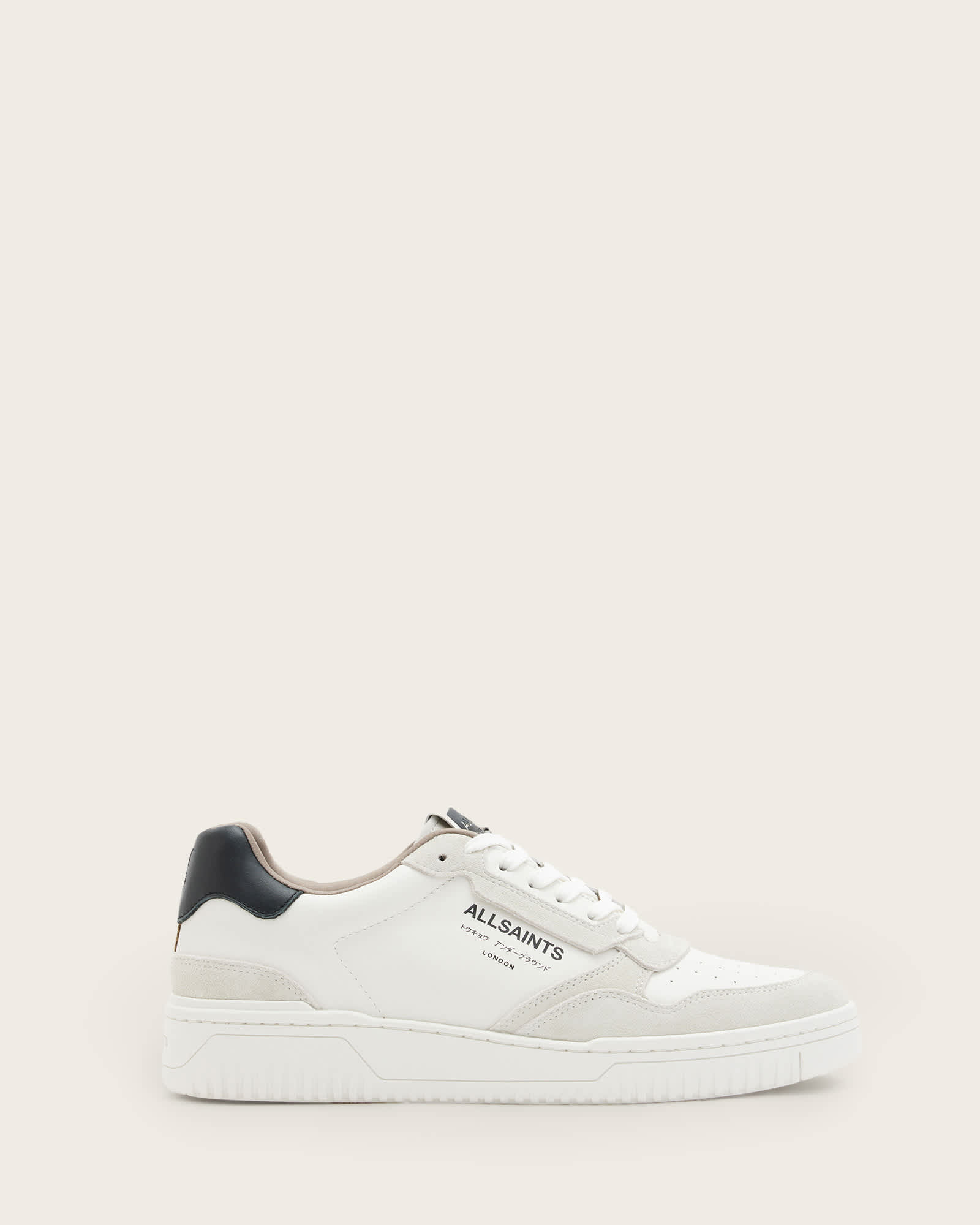 AllSaints Men's Cow Leather Regan Low Top Trainers, Size: UK 7/US 8/EU 41