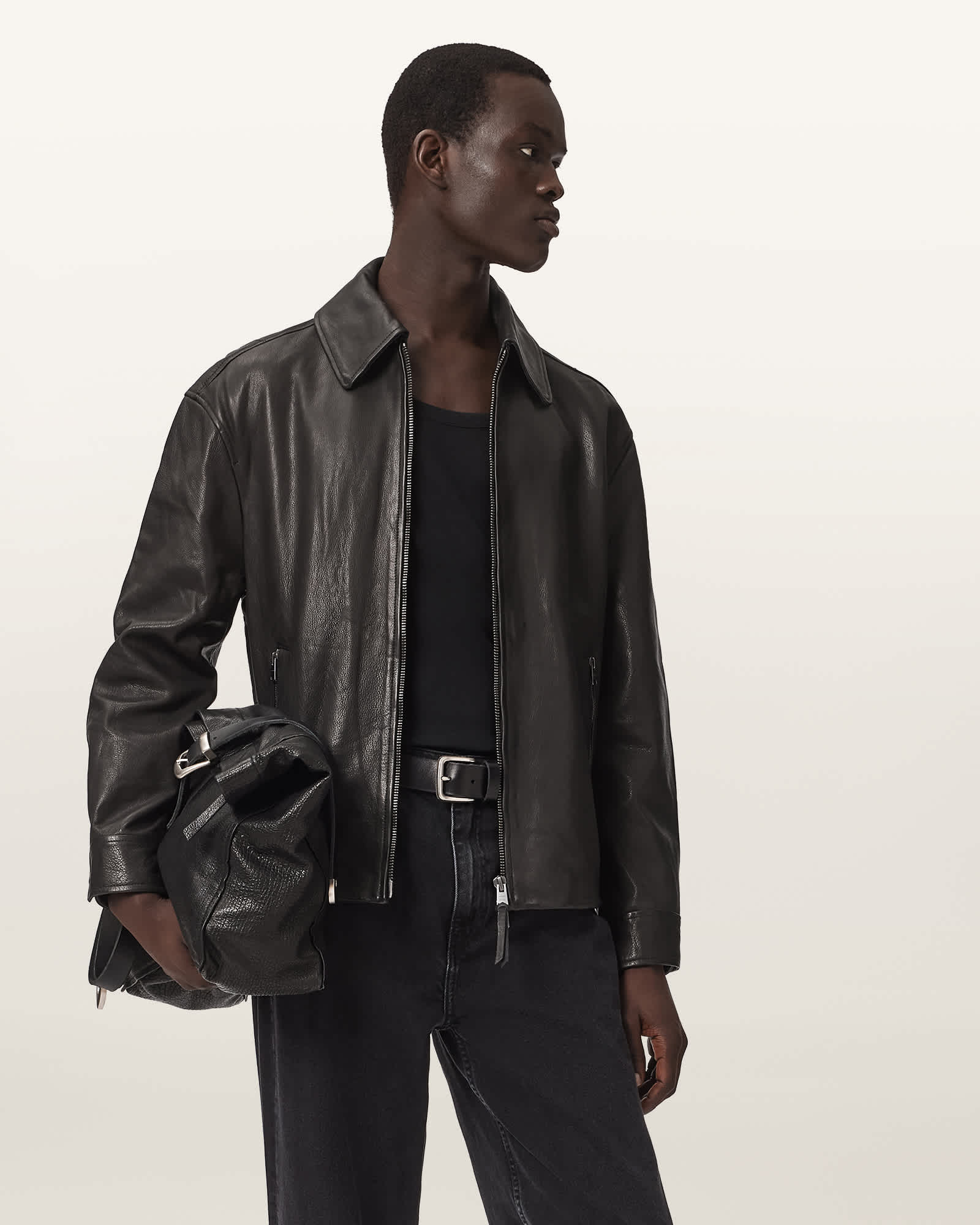 AllSaints Men's Garrison Leather Jacket