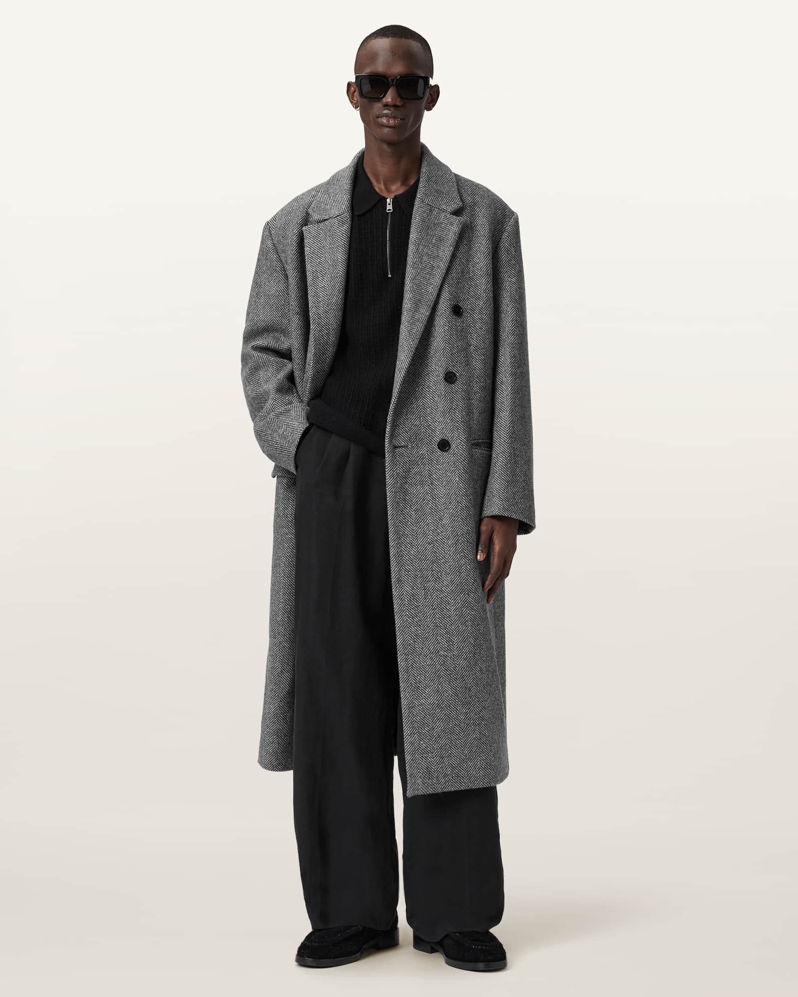 AllSaints Wool Ezra Oversized Wool Coat