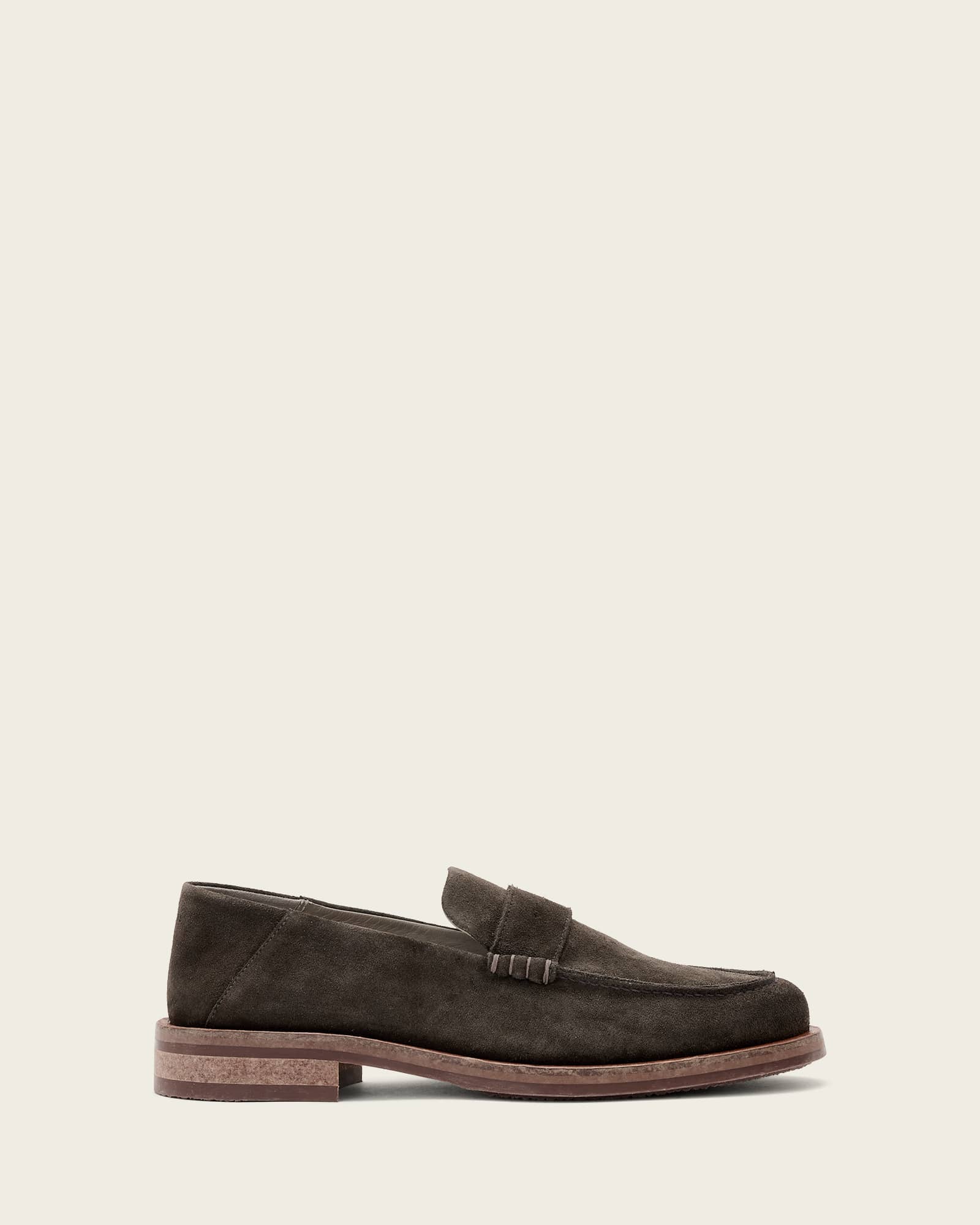 Allsaints Men's Brown Bloom Soft Suede Loafers - Size  11