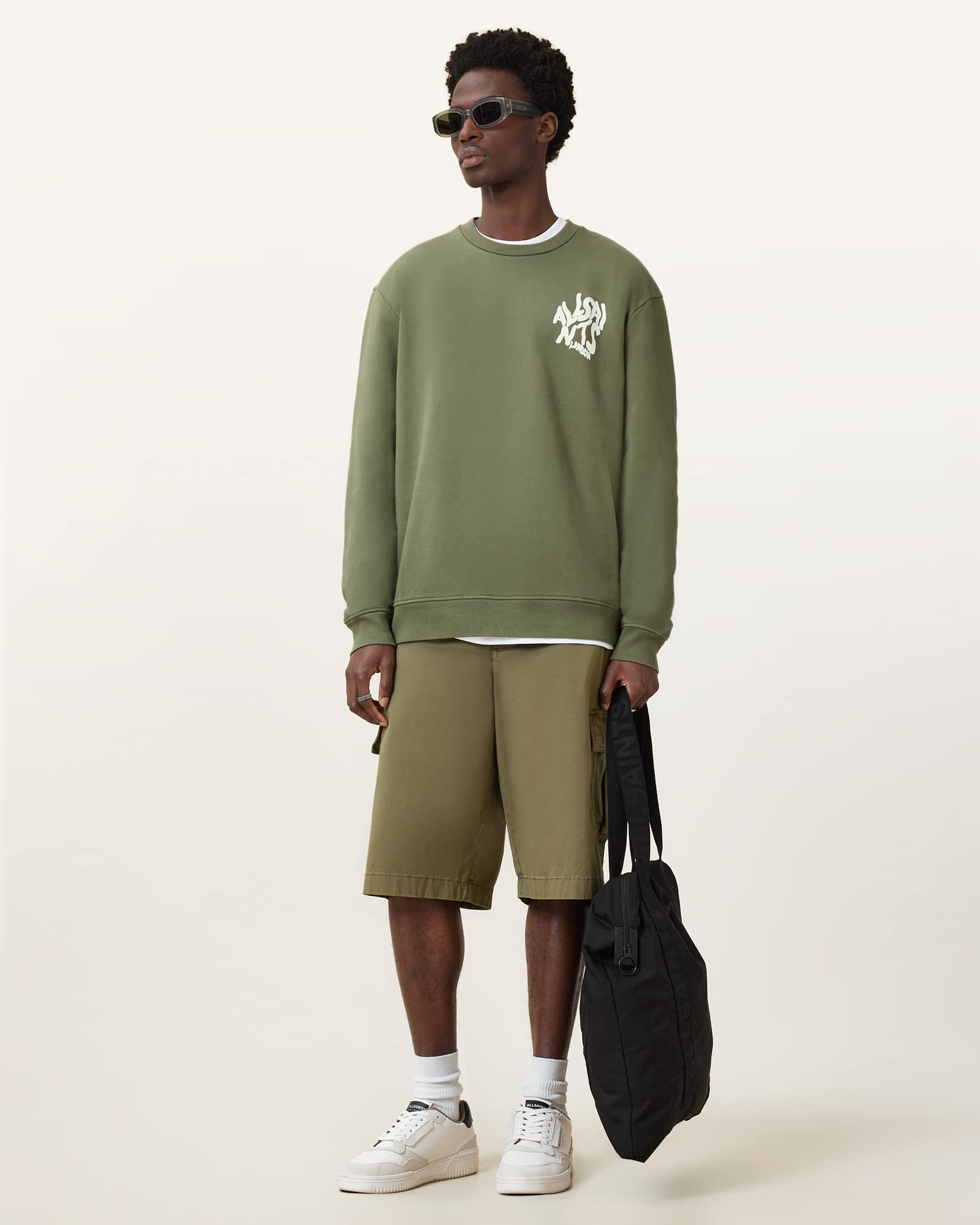 Allsaints Men's Orlando Relaxed Crew Neck Sweatshirt - Size  Xs