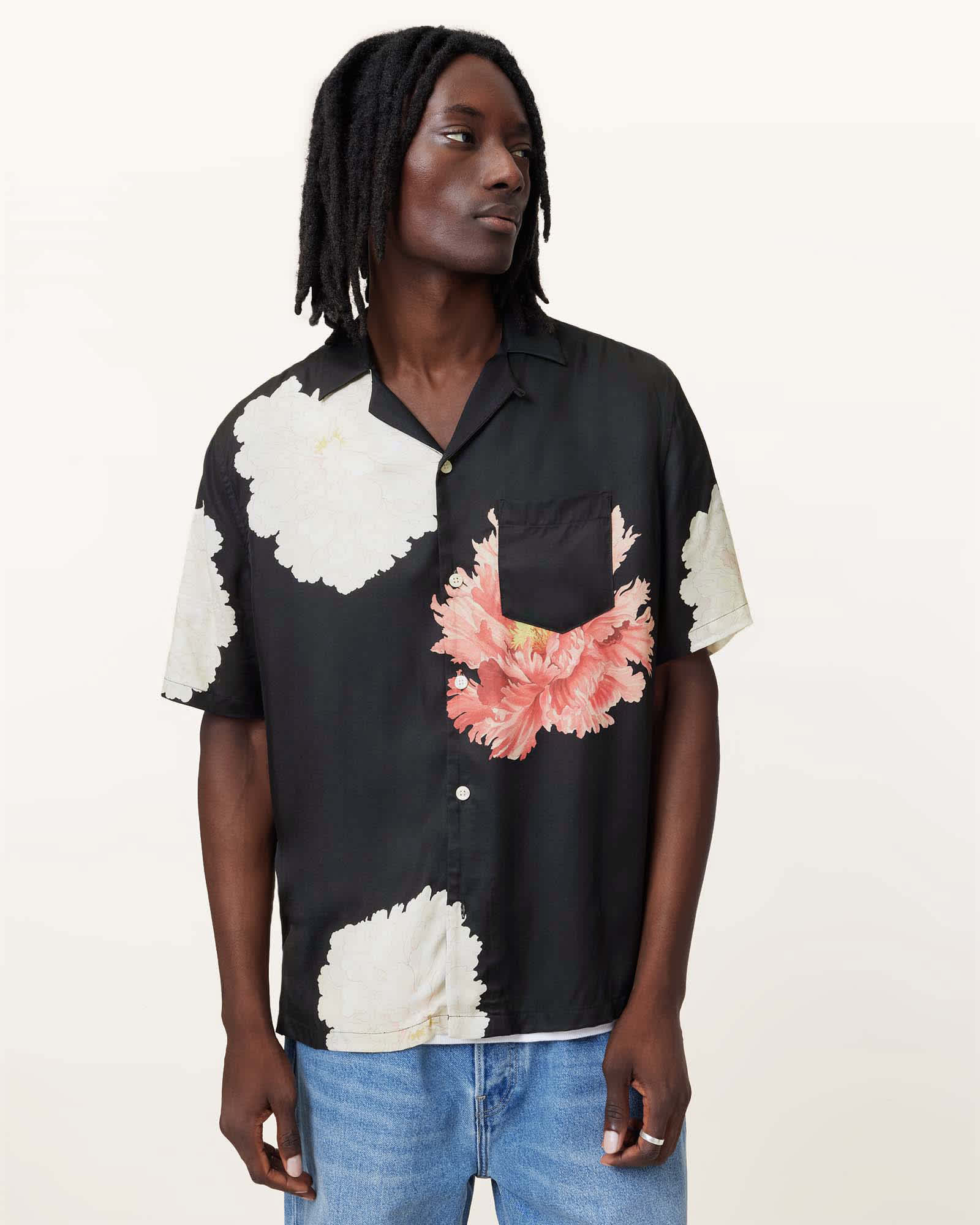 Allsaints Men's Fleur Relaxed Fit Floral Shirt - Size  Xs