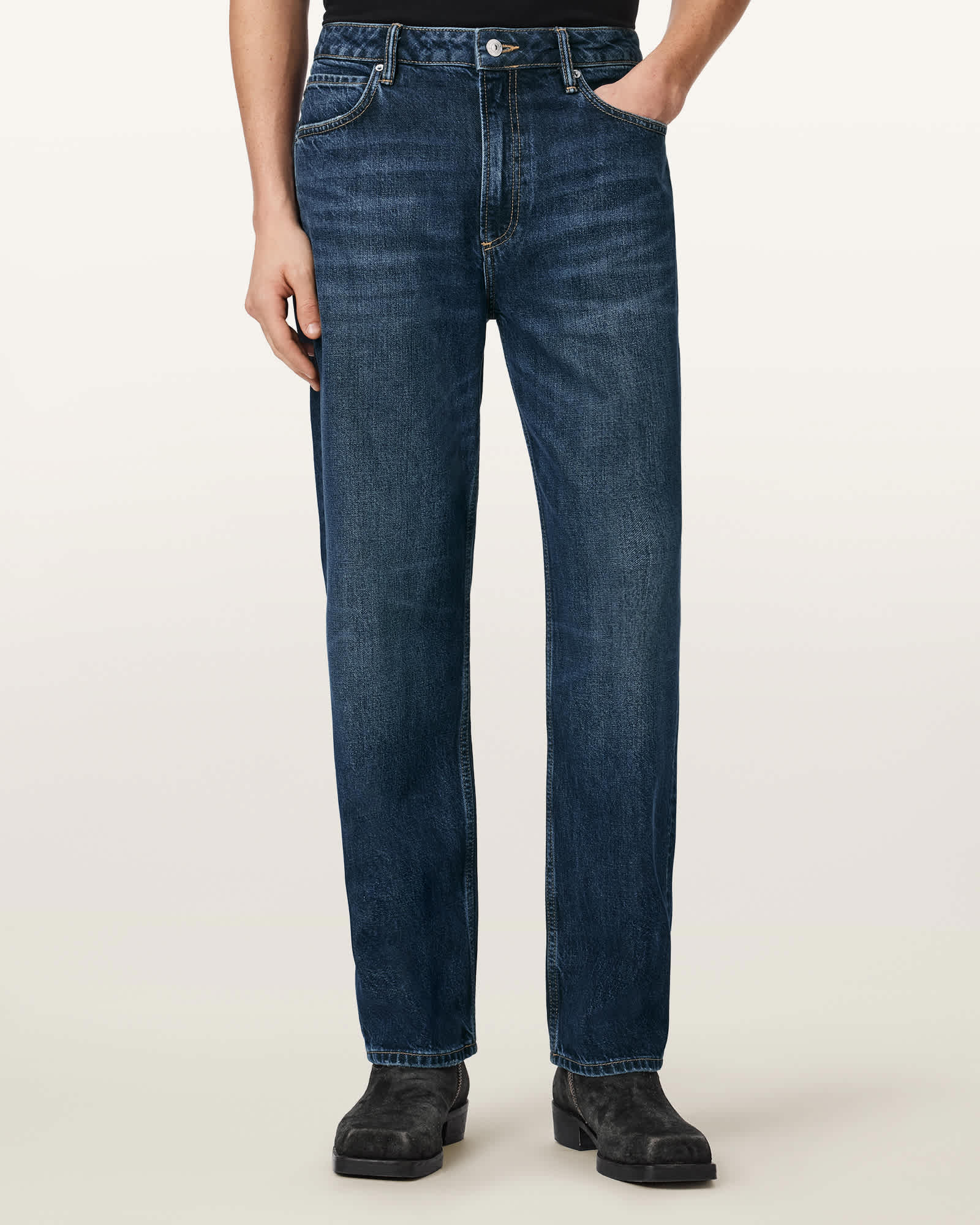 AllSaints Lyocell Reid Straight Fit Denim Jeans, Size: 28/L30