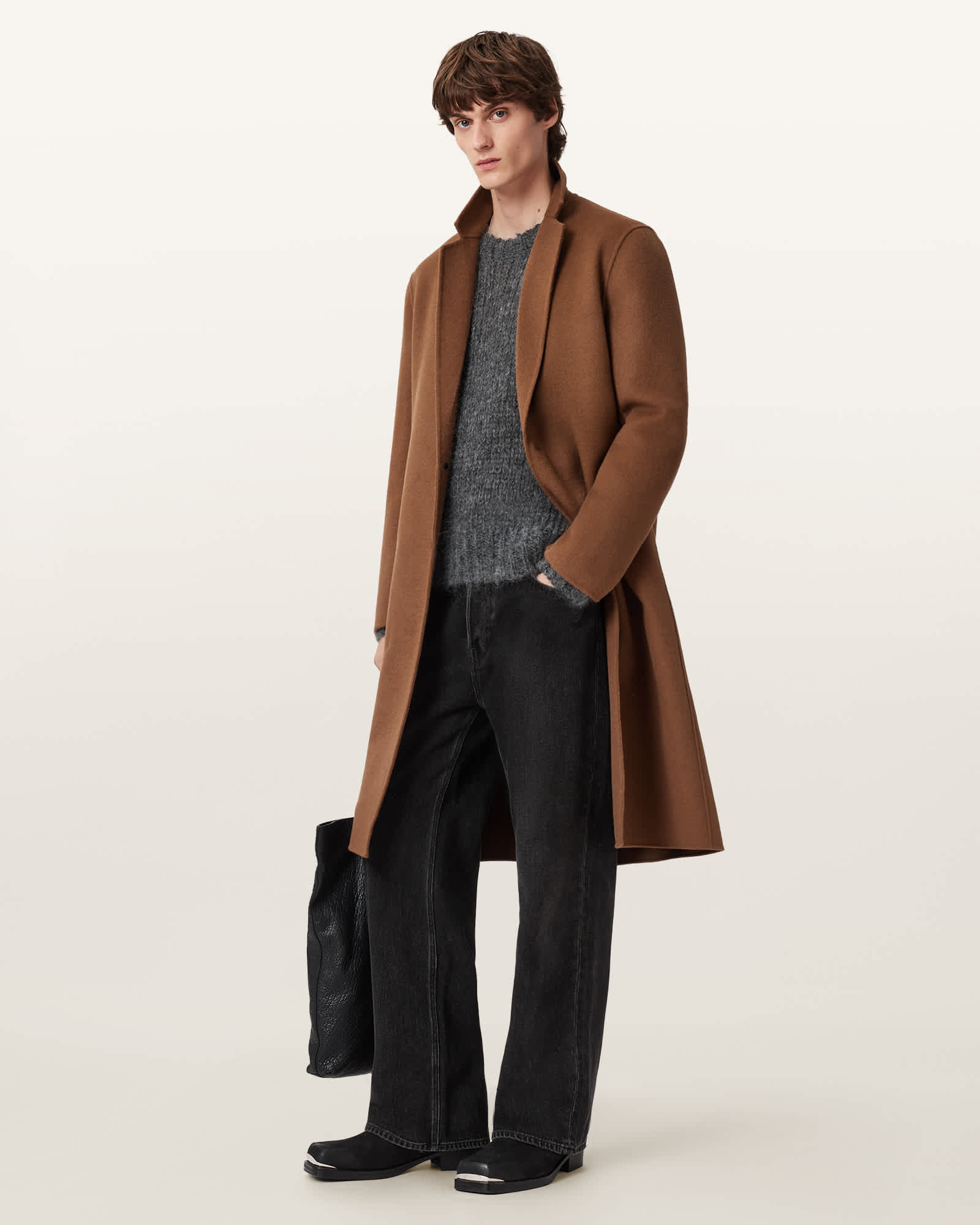 Allsaints Main: 60% Wool In Brown