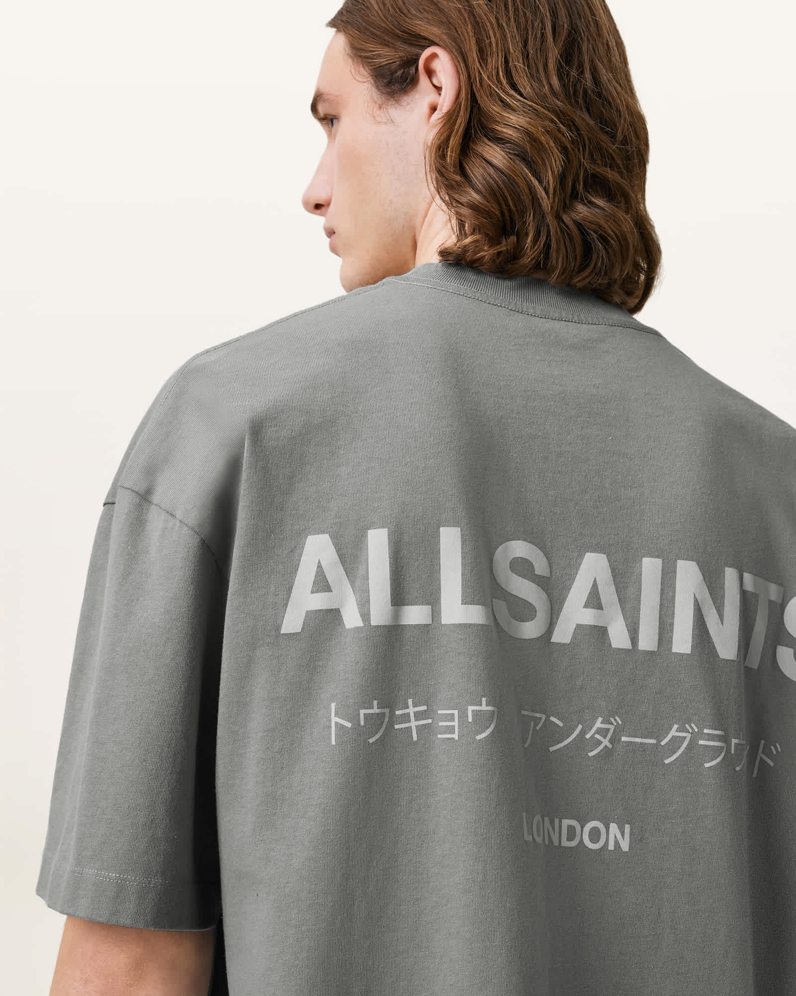 AllSaints Cotton Underground Oversized Crew Neck T-Shirt