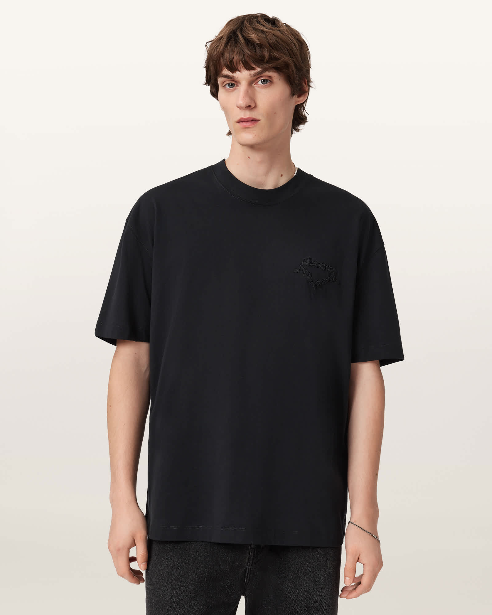 Allsaints Men's Chrome Oversized T-Shirt - Size  Xs