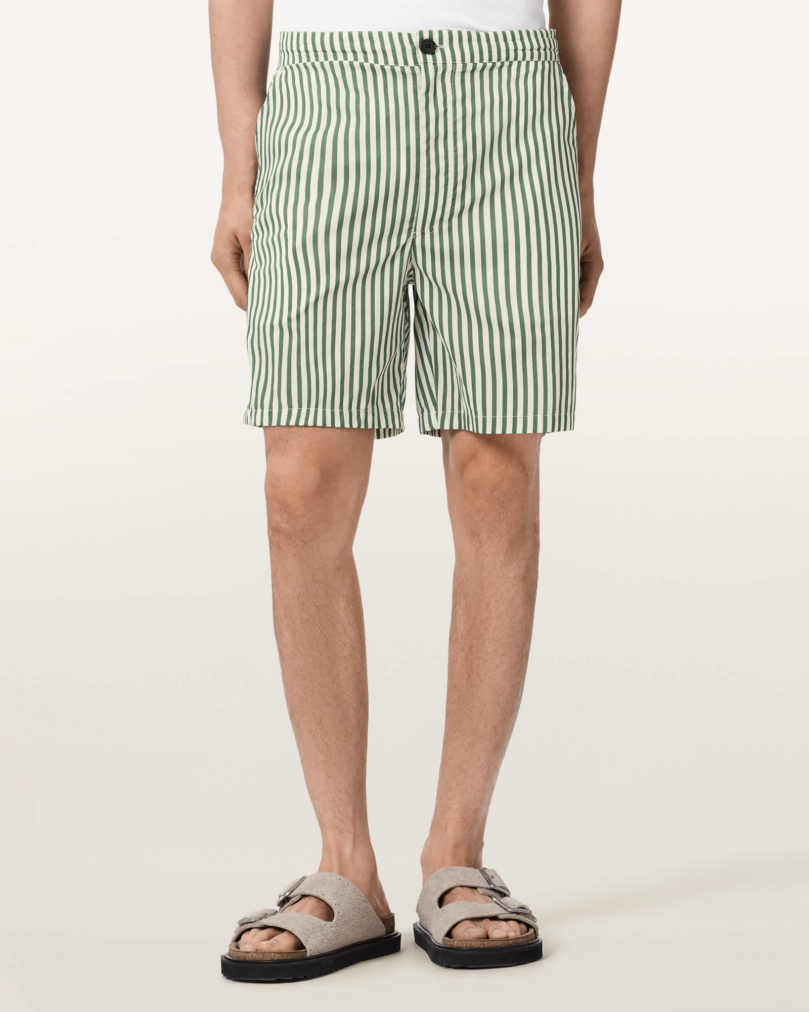AllSaints Men's Chopin Straight Fit Striped Shorts