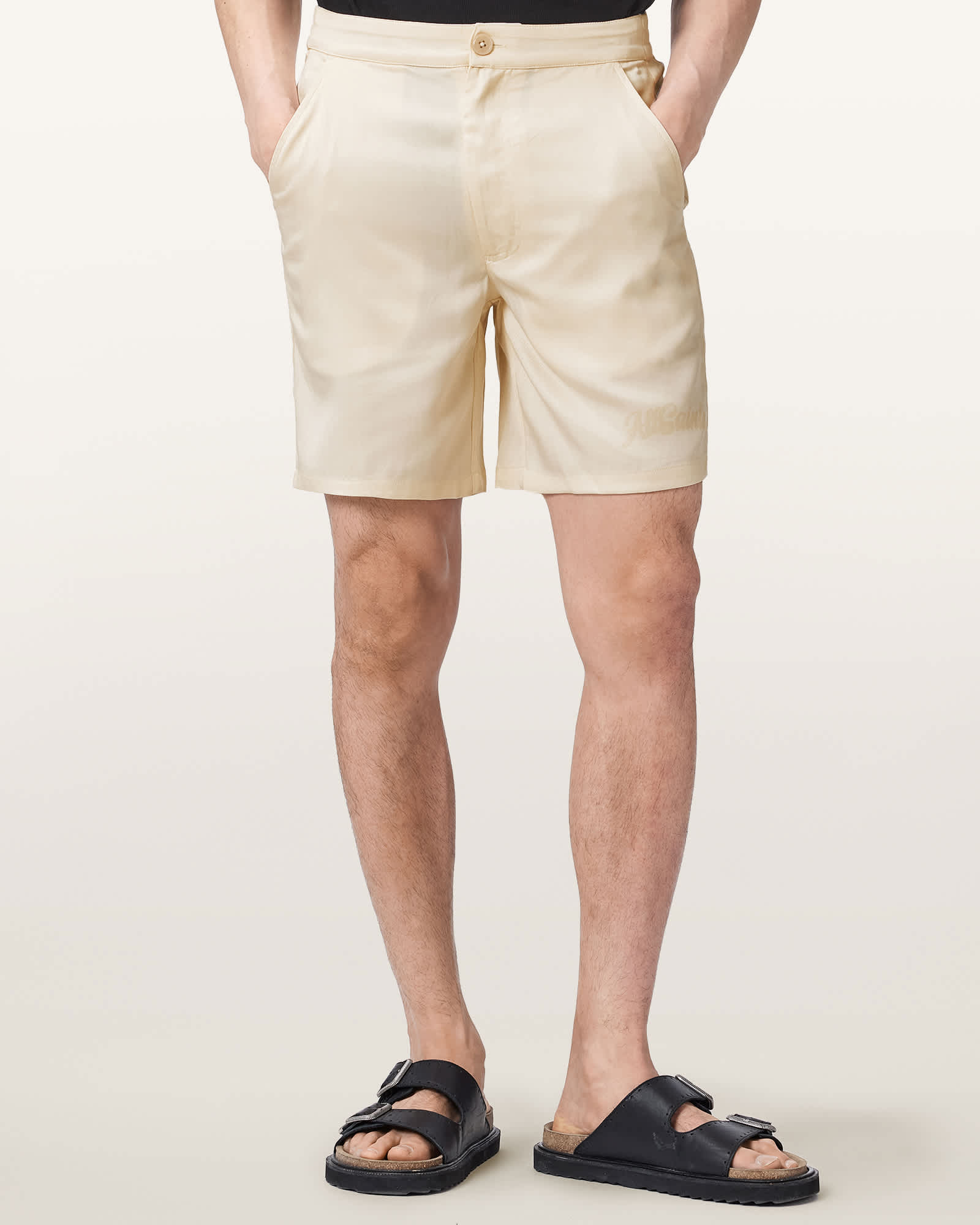 AllSaints Lyocell Circe Straight Fit Odyssey Shorts, Size: XS
