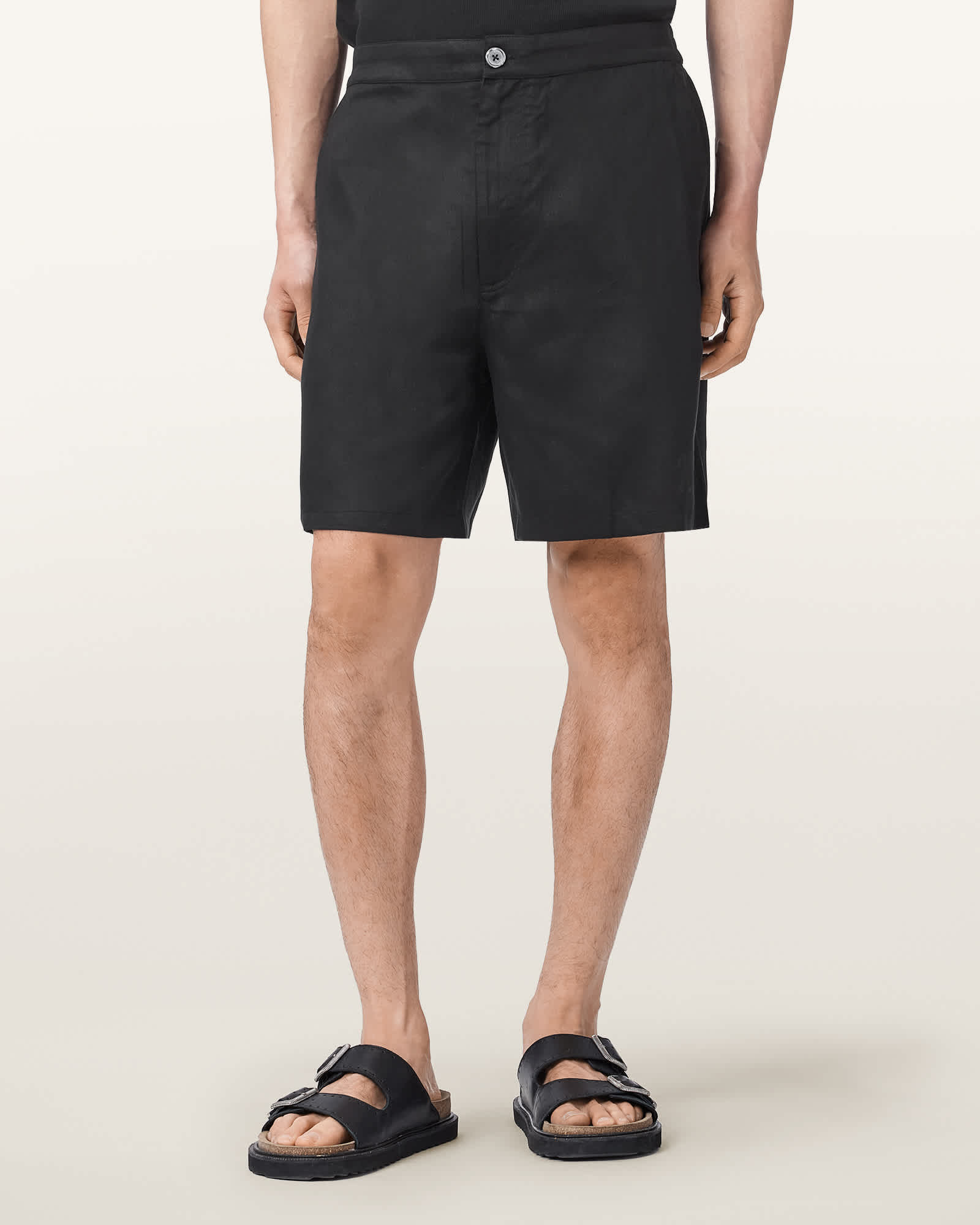 Allsaints Men's Black Circe Straight Fit Odyssey Shorts - Size  Xxl